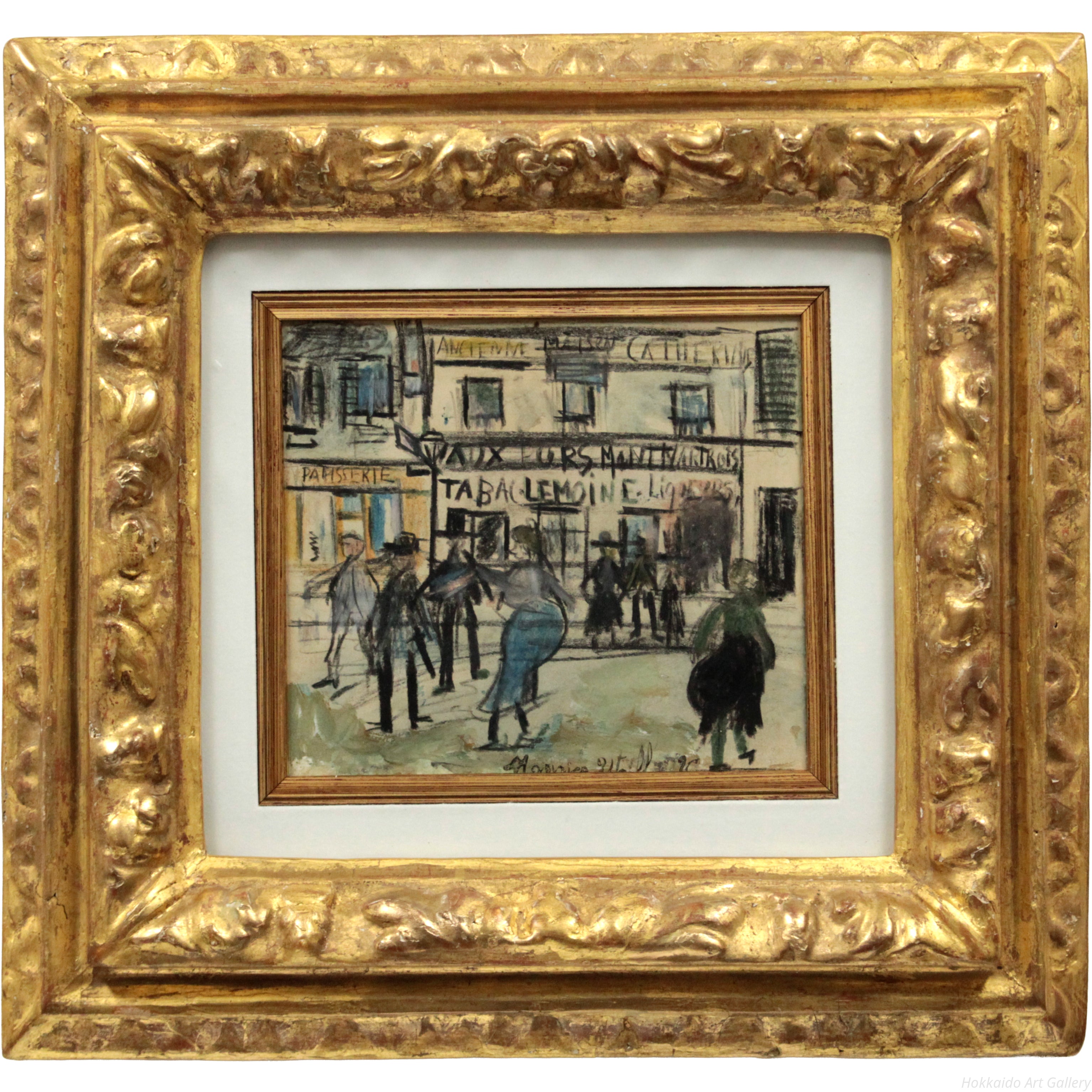 モーリス・ユトリロ 『モンマルトルのテアトル広場』 ガッシュ