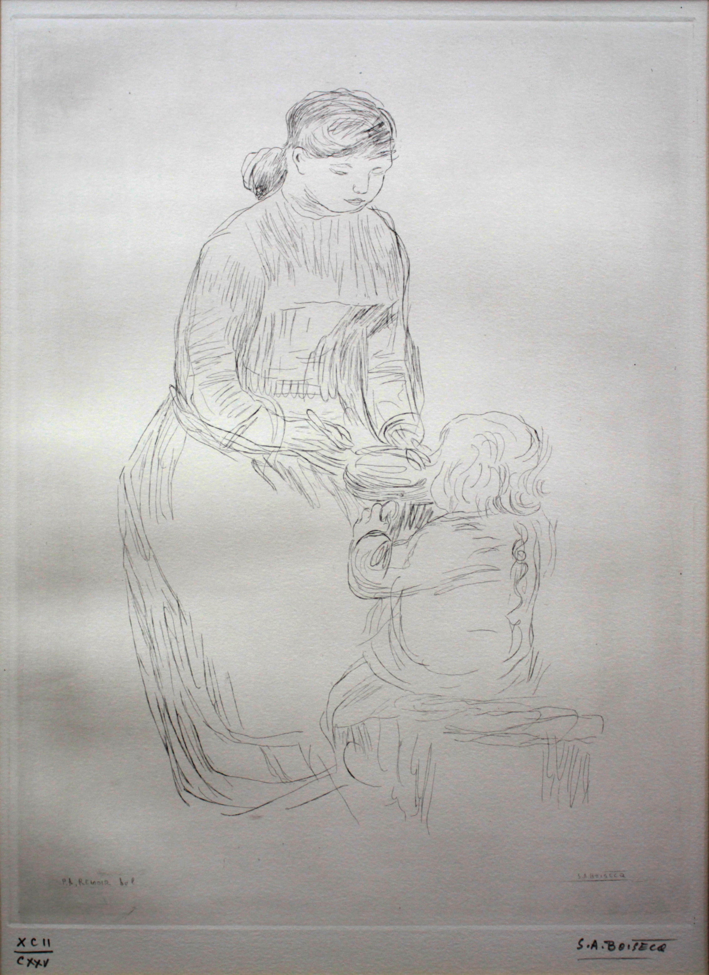 ルノワール 『母子』 銅版画 - 北海道画廊