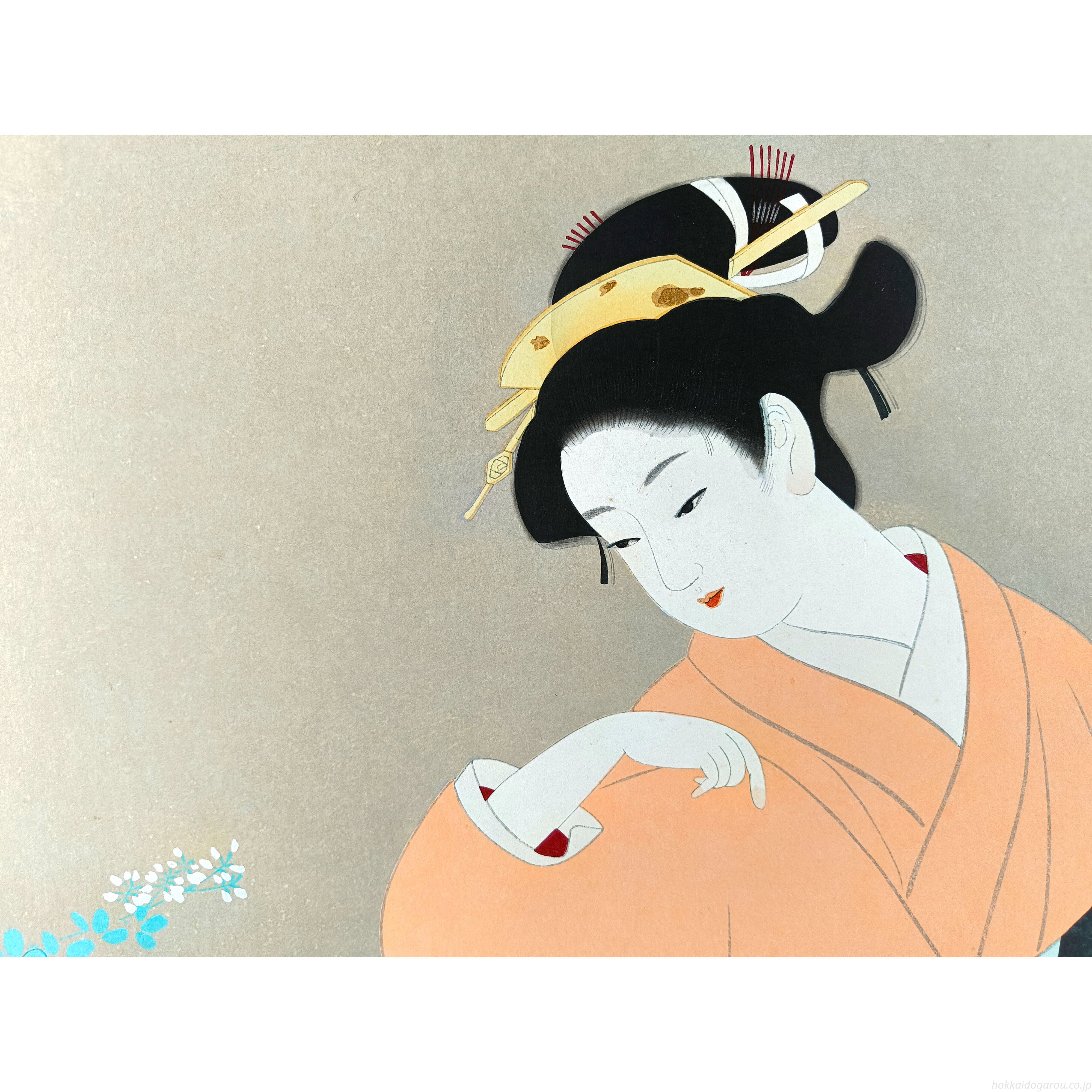 上村松園 『初秋』 木版画 - 北海道画廊