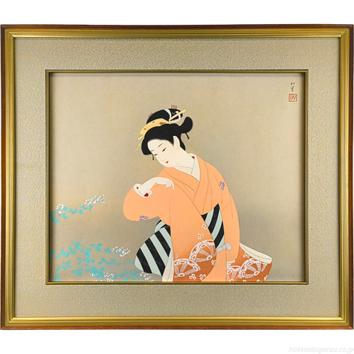 上村松園 『初秋』 木版画 - 北海道画廊