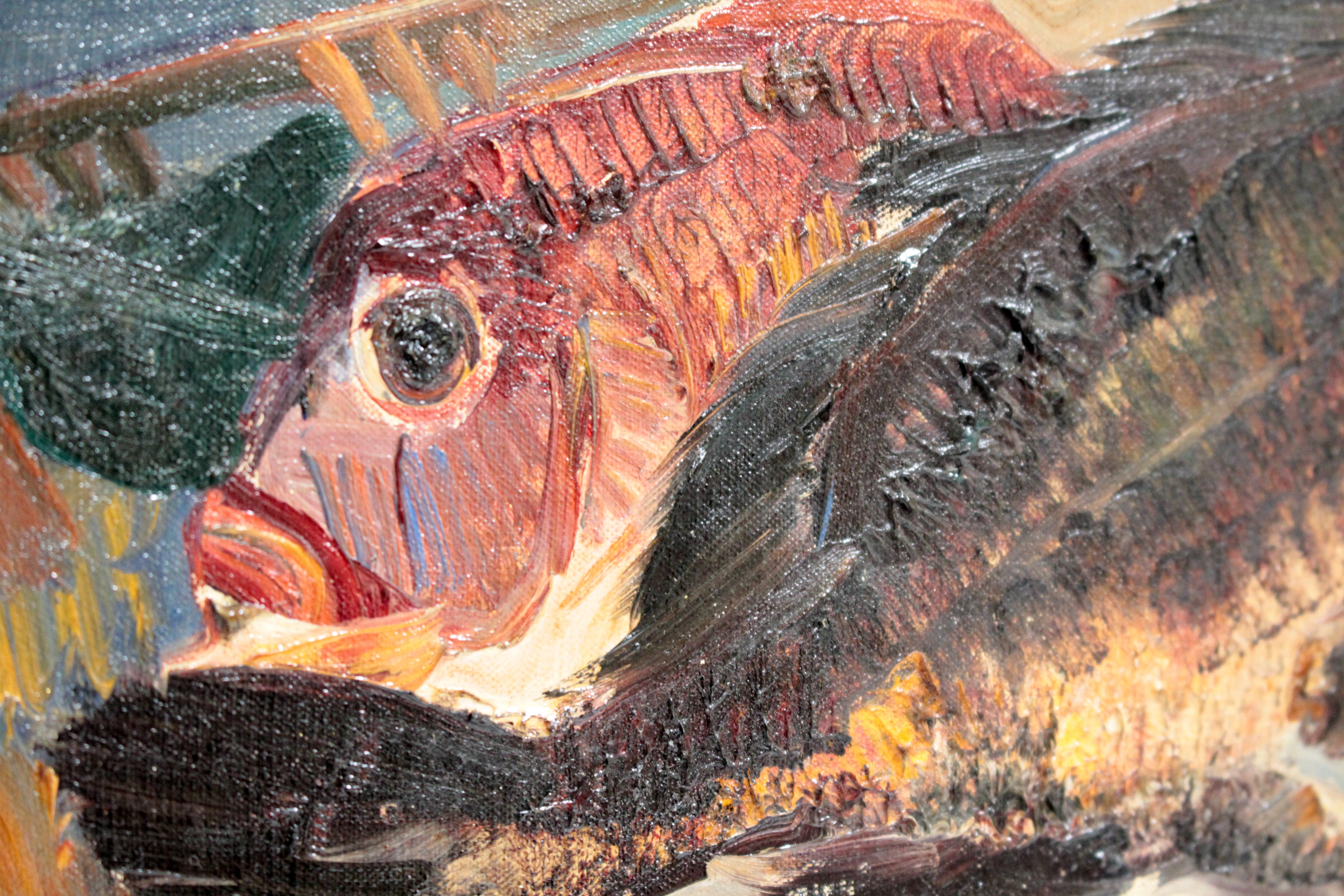 上野山 清貢 『魚』 油彩画 - 北海道画廊