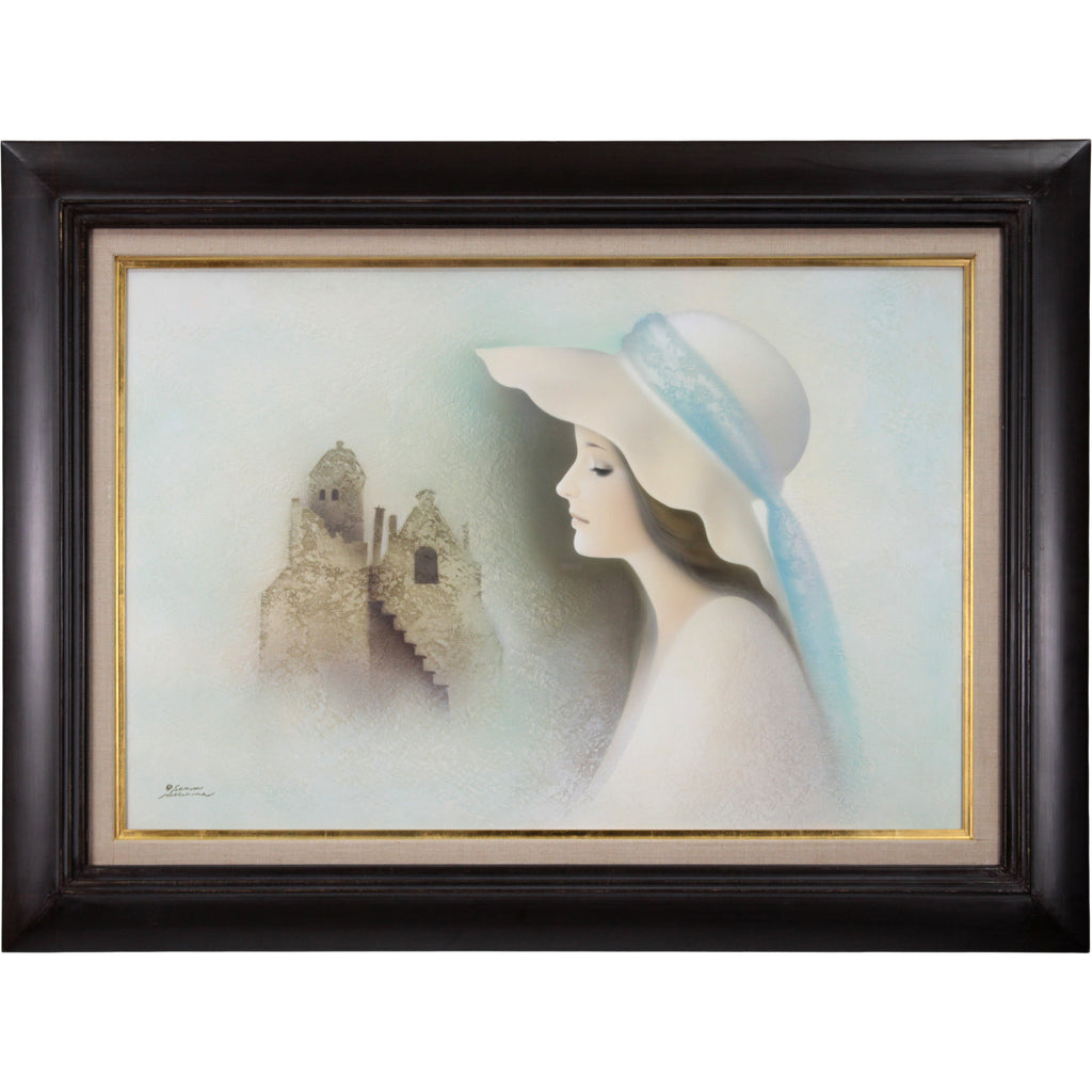 中原脩 『少女の家』 油彩画 - 北海道画廊
