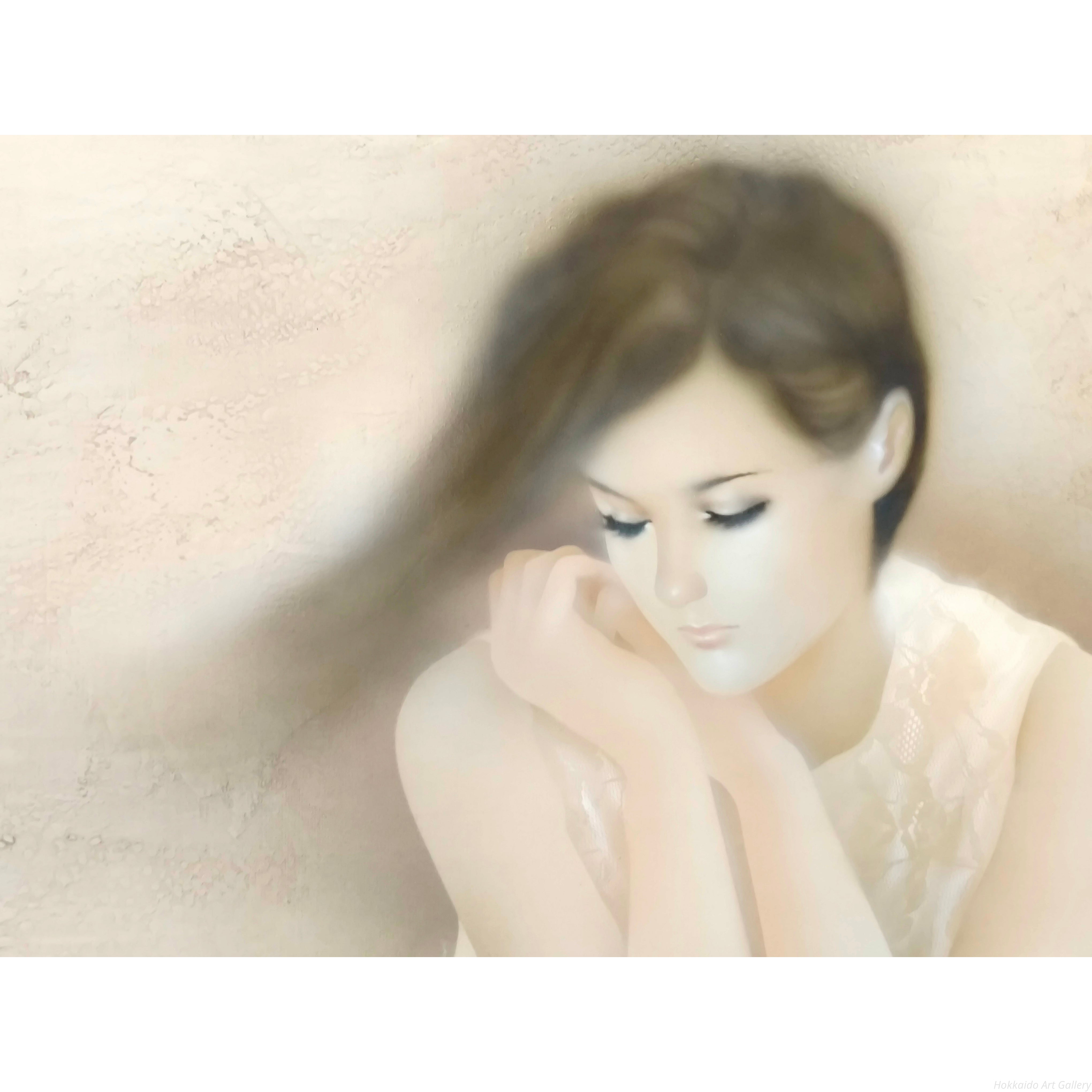 中原脩 『座る女』 油彩画 - 北海道画廊