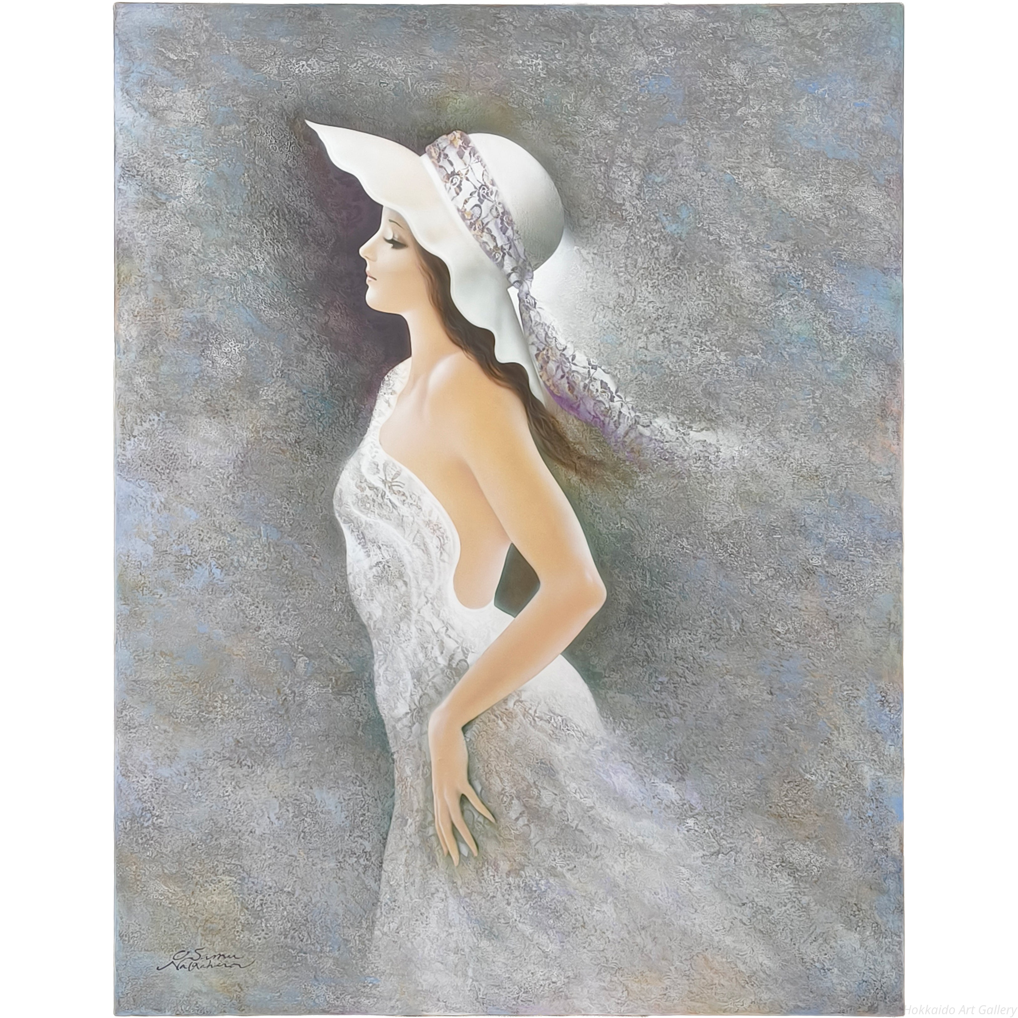 中原脩 『風』 油彩画 - 北海道画廊