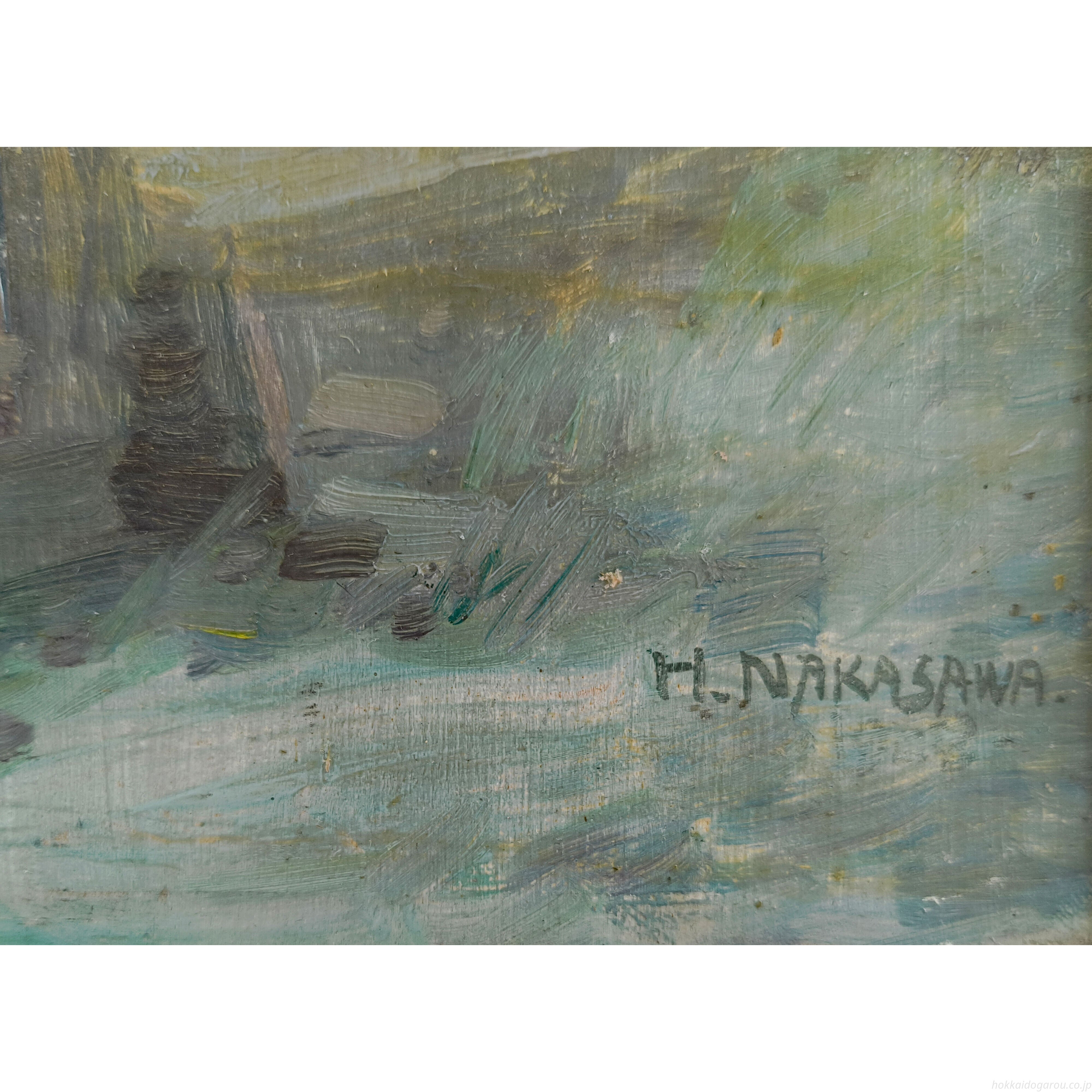 中沢弘光 『岩礁』 油彩画 - 北海道画廊
