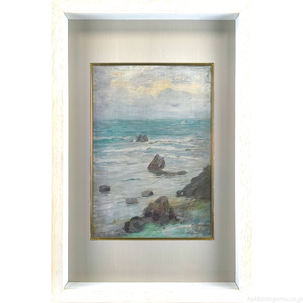 中沢弘光 『岩礁』 油彩画 - 北海道画廊