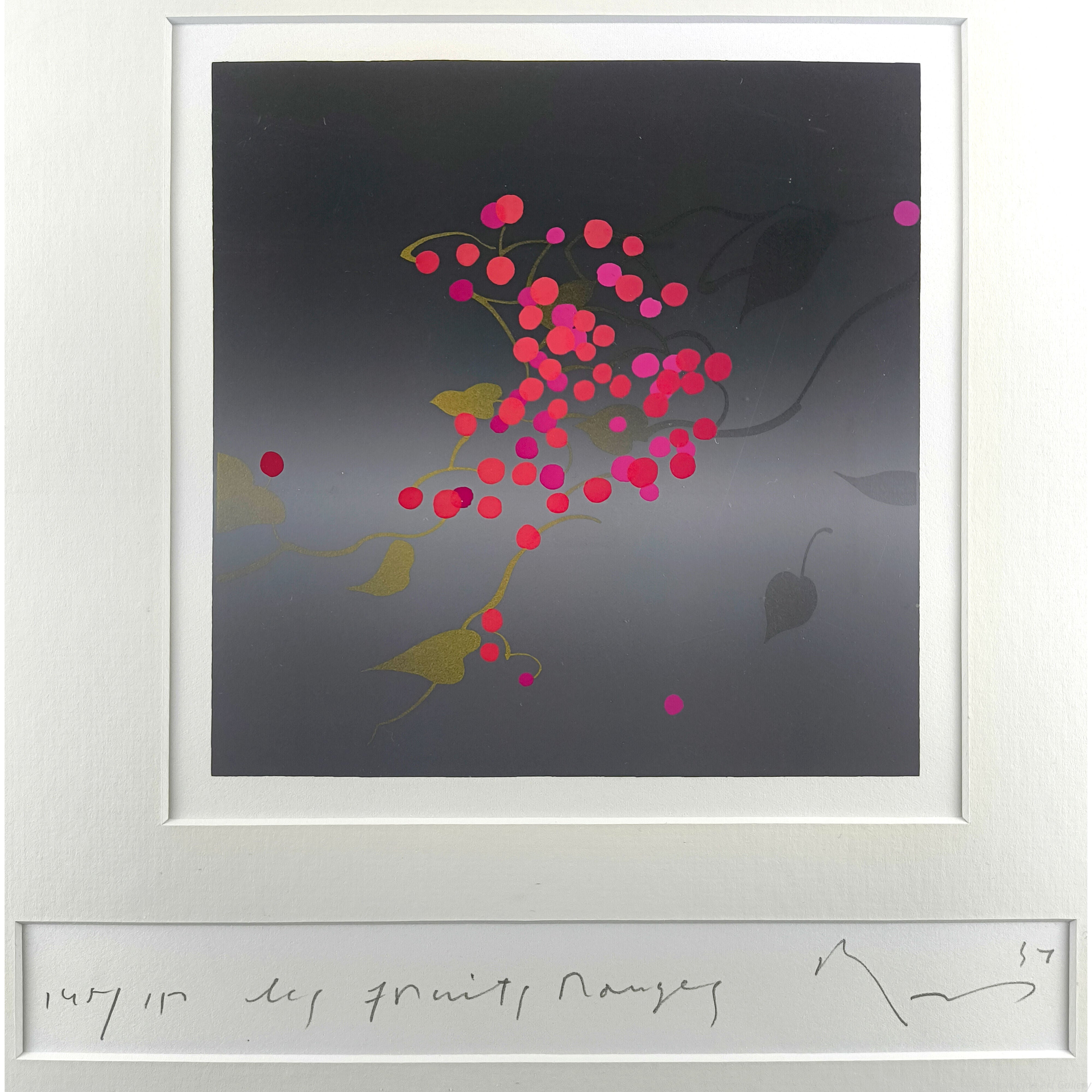 井上公三 「Les Fruits Rouges」 シルクスクリーン 版画 絵画 井上公三 『Les Fruits Rouges』 シルクスクリーン - 北海道画廊