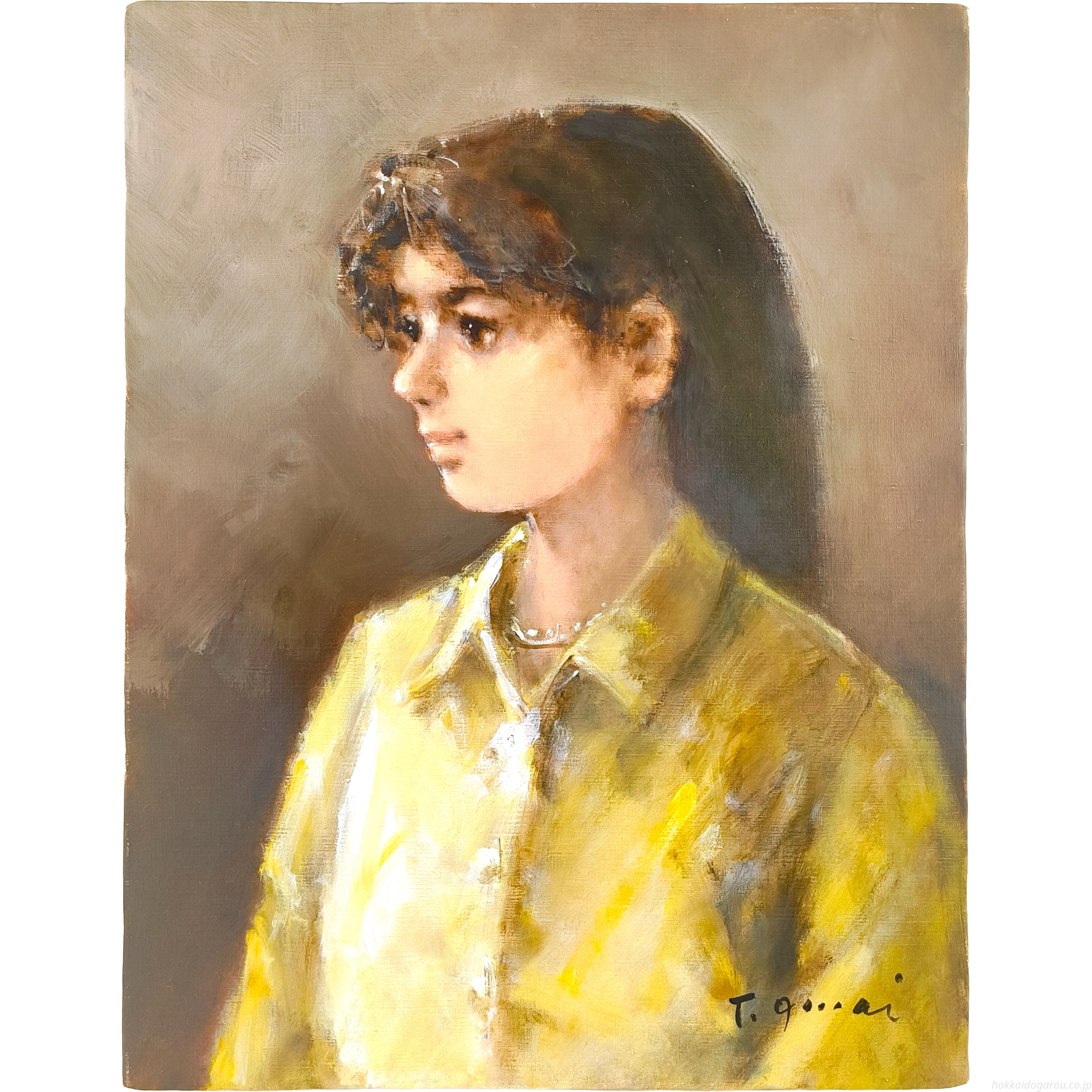 今井隆 『少女』 油彩画 - 北海道画廊
