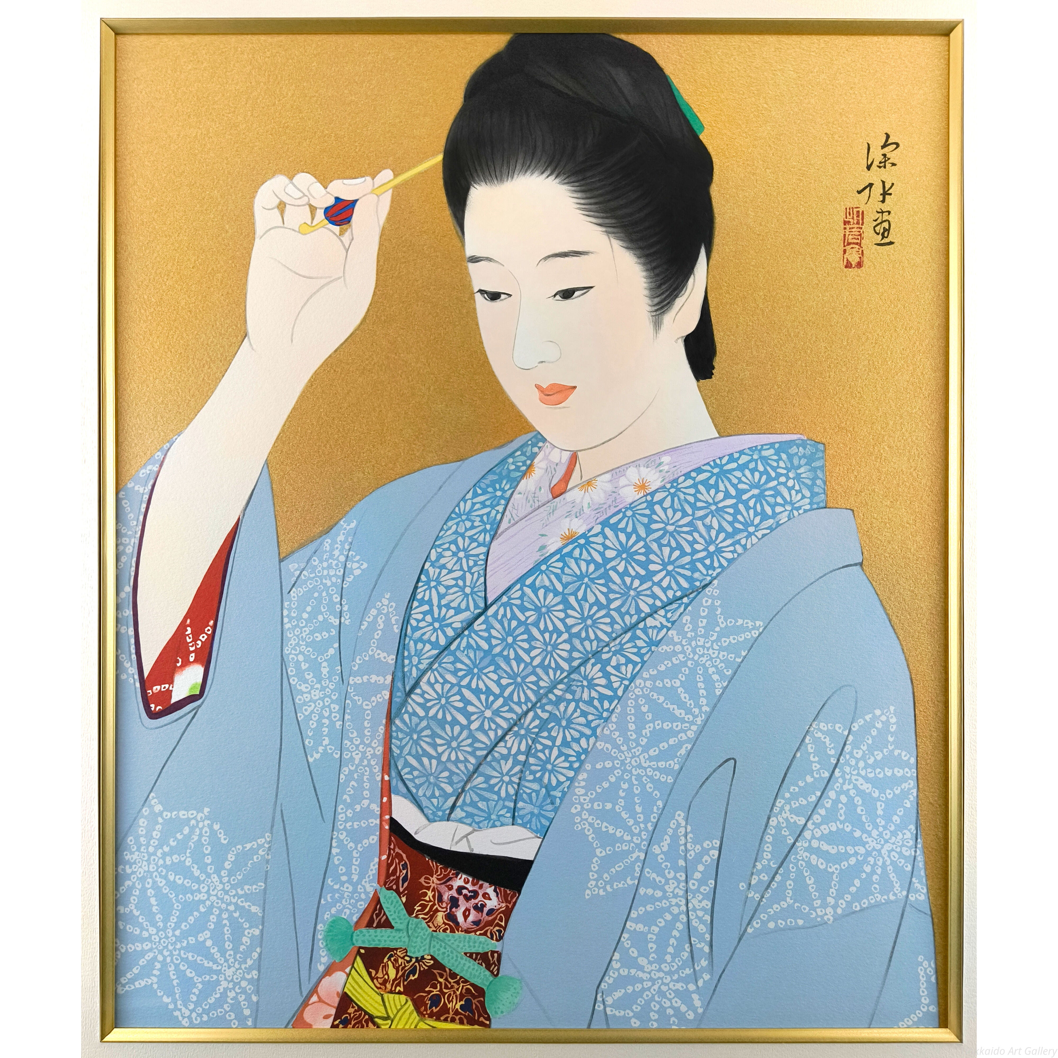 伊東深水 『夜会巻』 リトグラフ - 北海道画廊