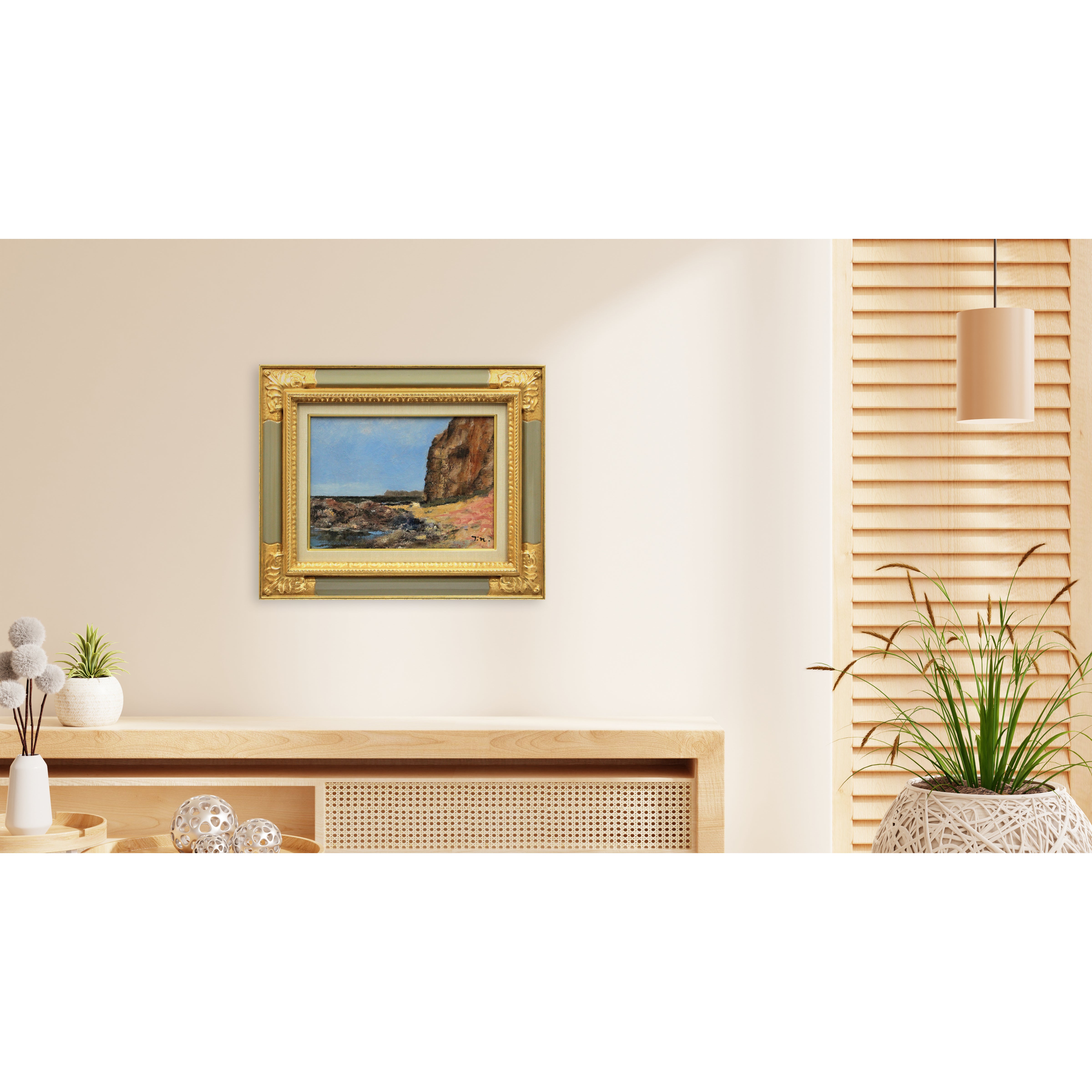 伊藤仁　北海道作家 伊藤仁 『積丹風景』 油彩画 - 北海道画廊