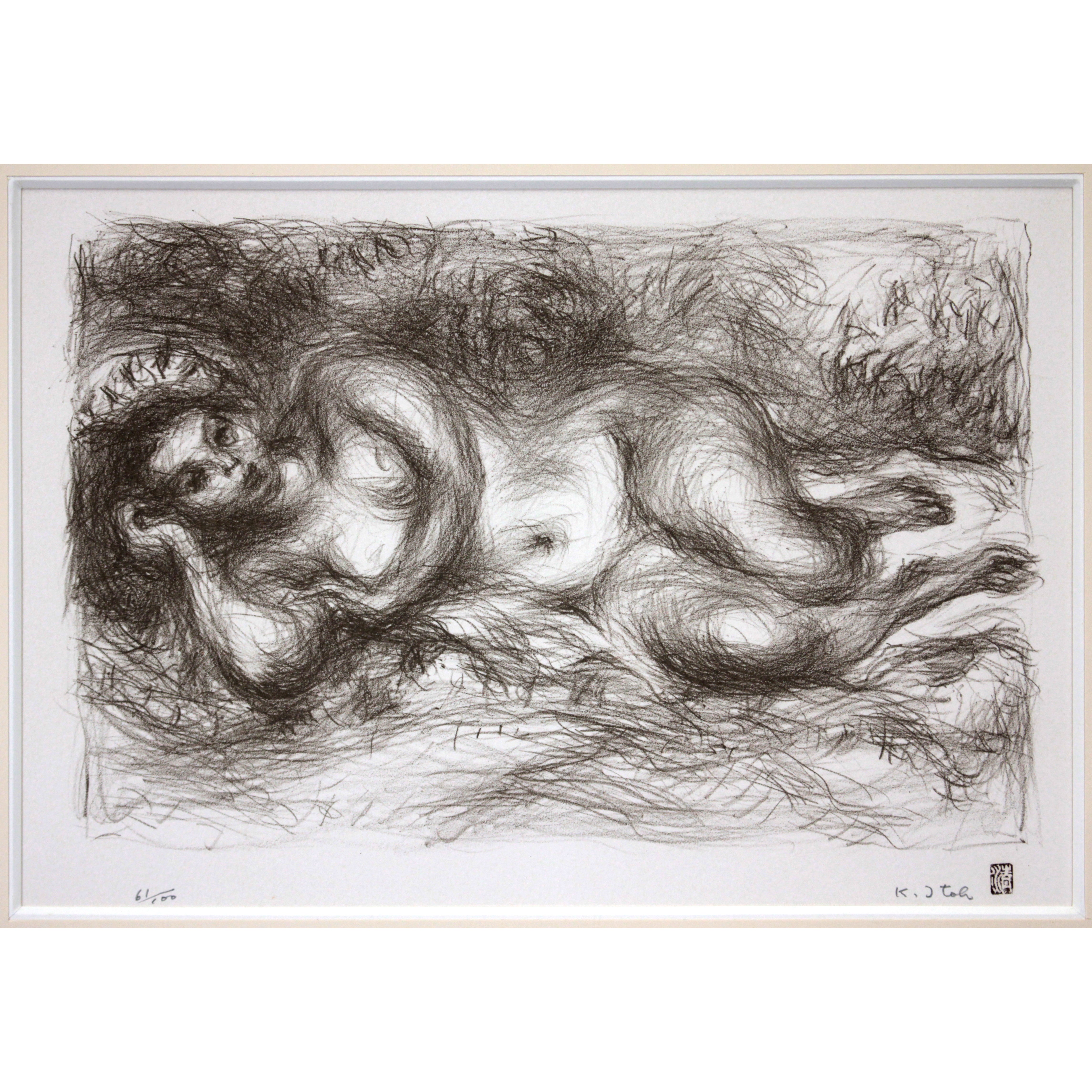 伊藤清永 『裸婦』 リトグラフ - 北海道画廊