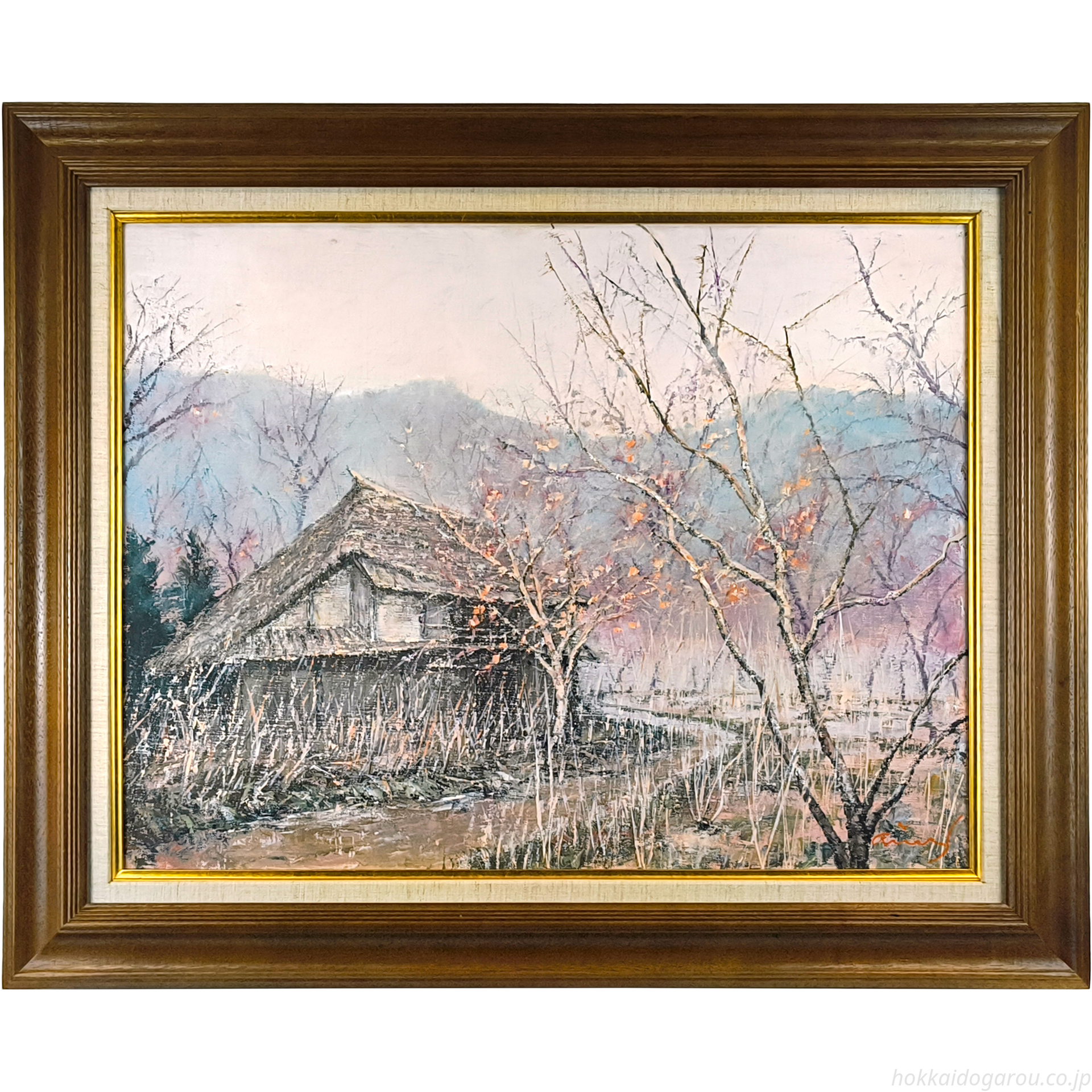 佐藤あつ子 『杏の里』 油彩画 - 北海道画廊