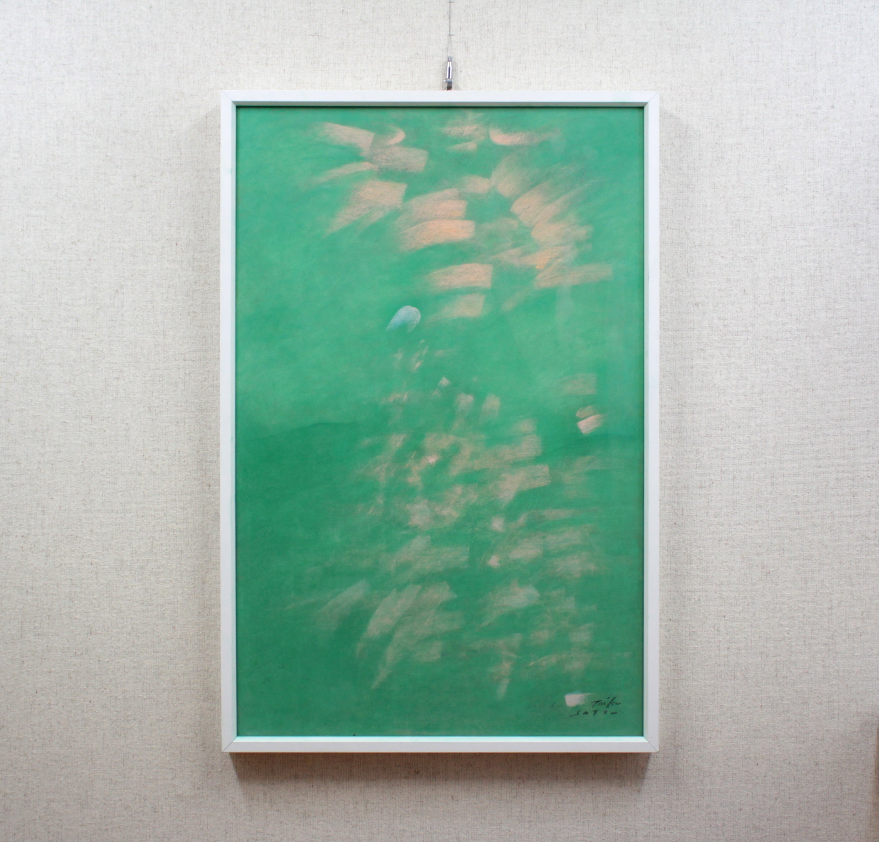 佐藤泰子 『天空に舞う さくらさくら Aグリーン』 パステル画 - 北海道画廊