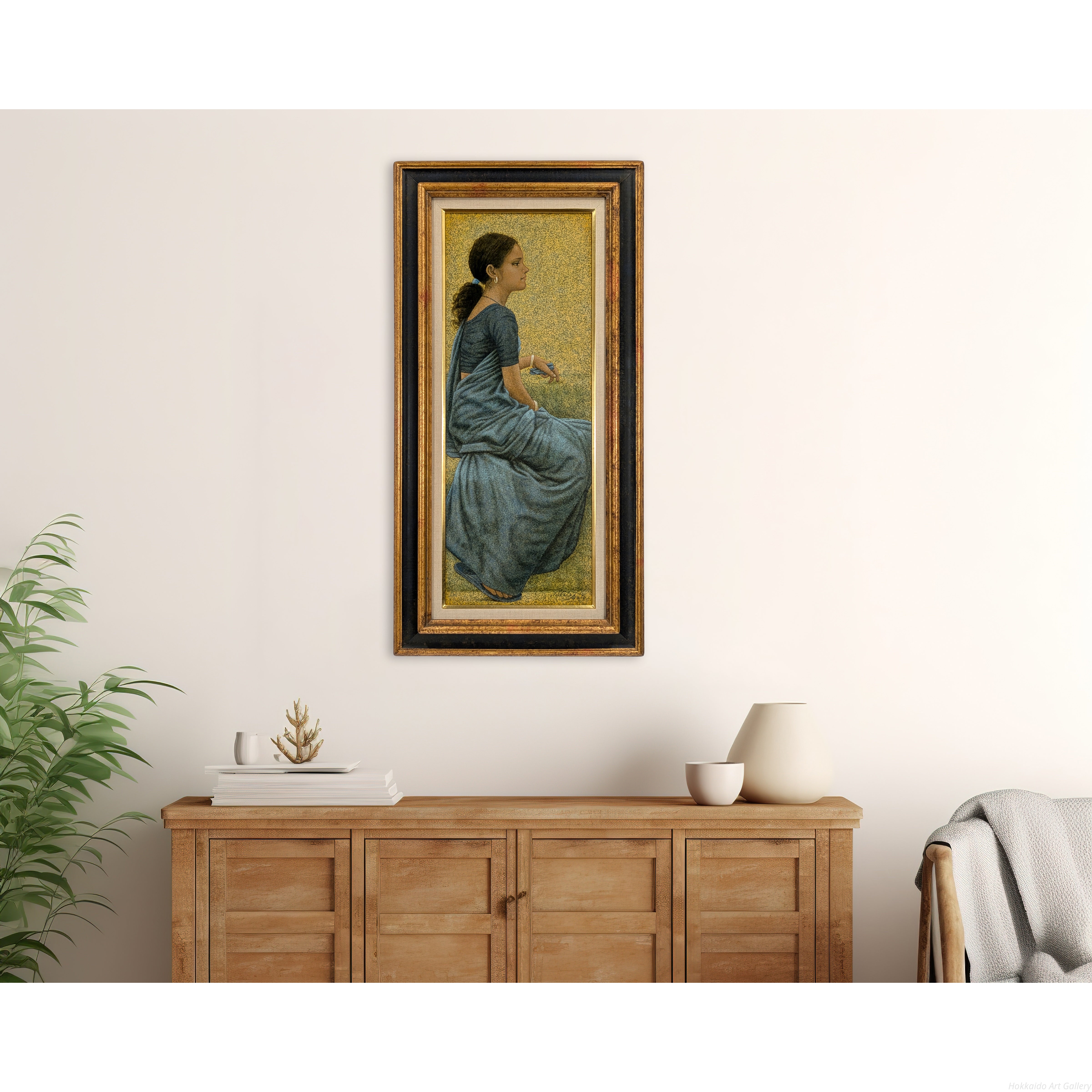 佐藤秀人 『ボンベイにて』 油彩画 - 北海道画廊