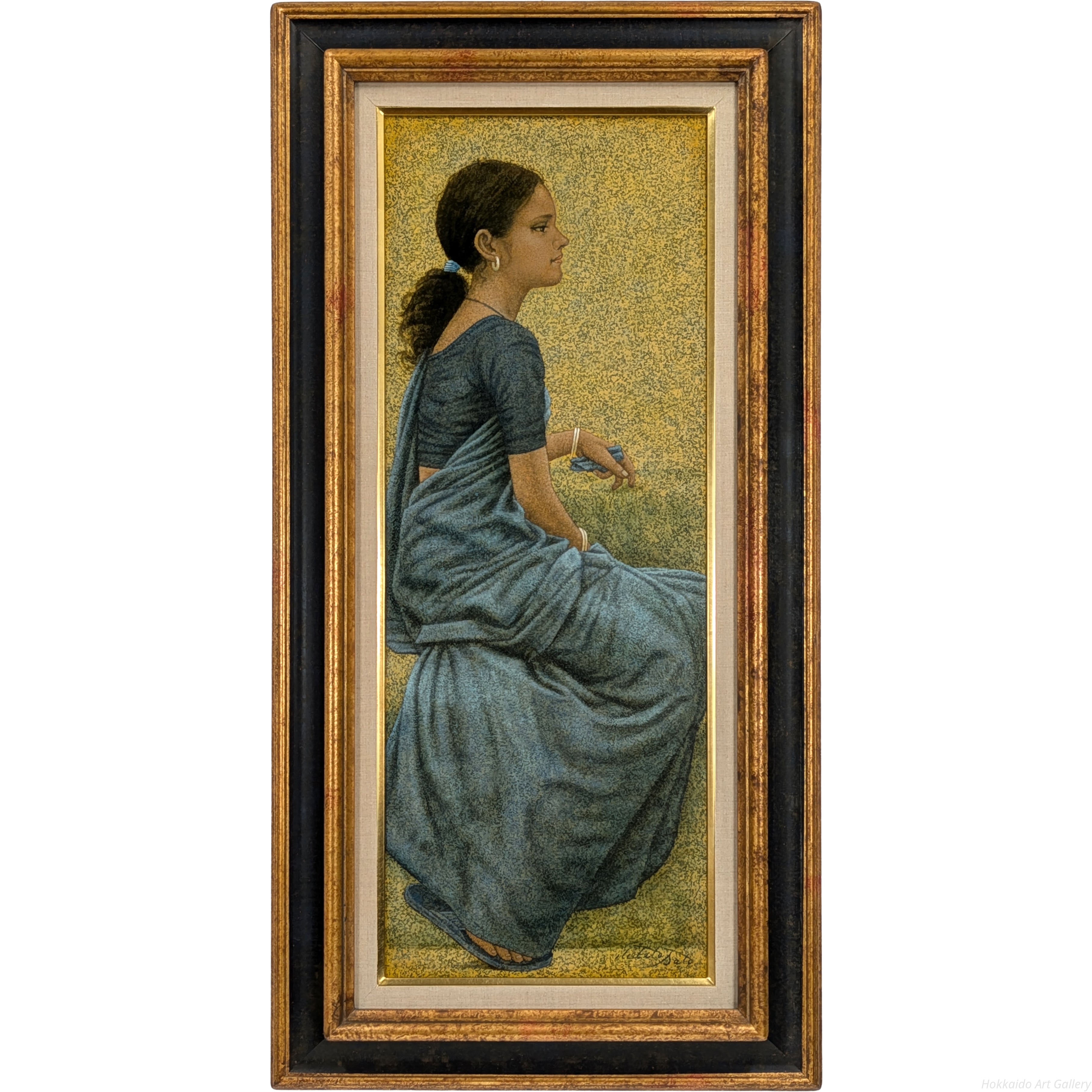 佐藤秀人 『ボンベイにて』 油彩画 - 北海道画廊