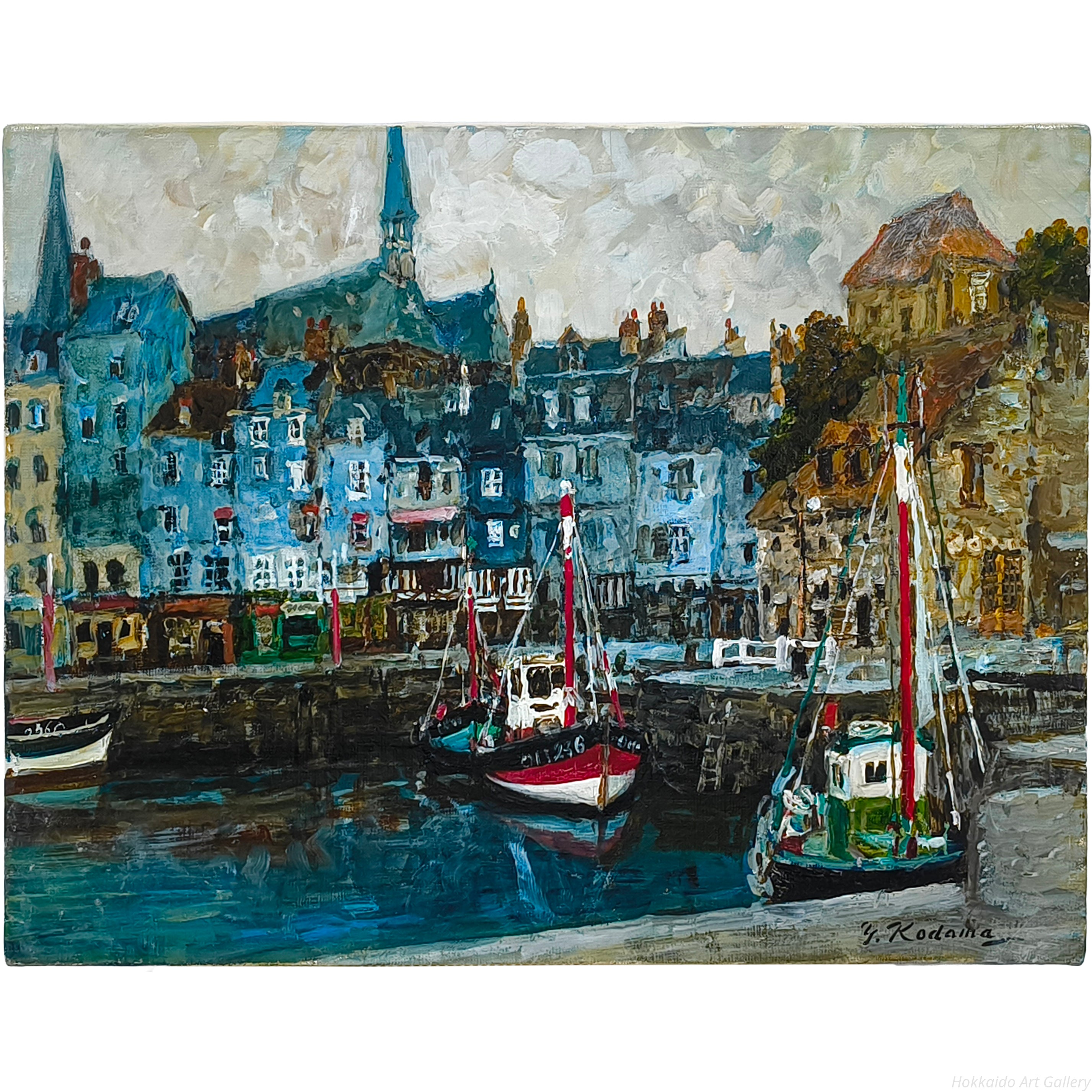 児玉幸雄　ノルマンディの漁港　リトグラフ47/100 児玉幸雄 ノルマンディの漁港 リトグラフ47/100 児玉幸雄 ノルマンディ