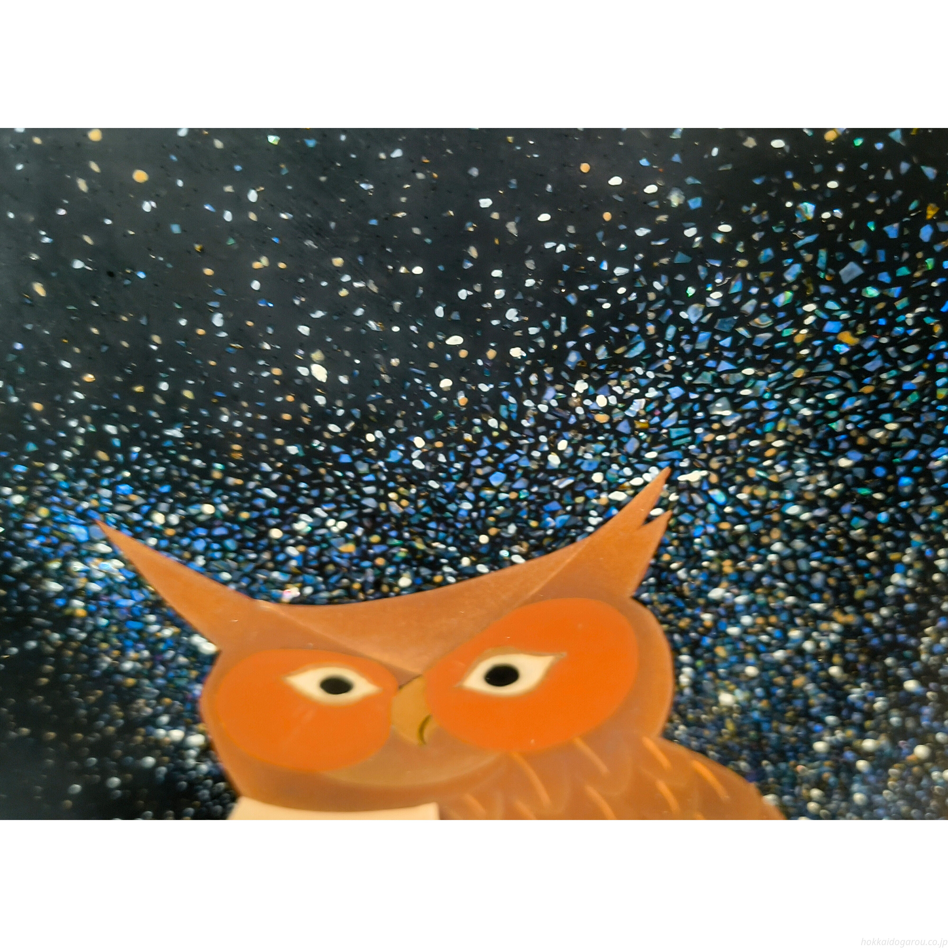 出口讓爾 「フクロウと月」 蒔絵 出口讓爾 『フクロウと月』 蒔絵 - 北海道画廊