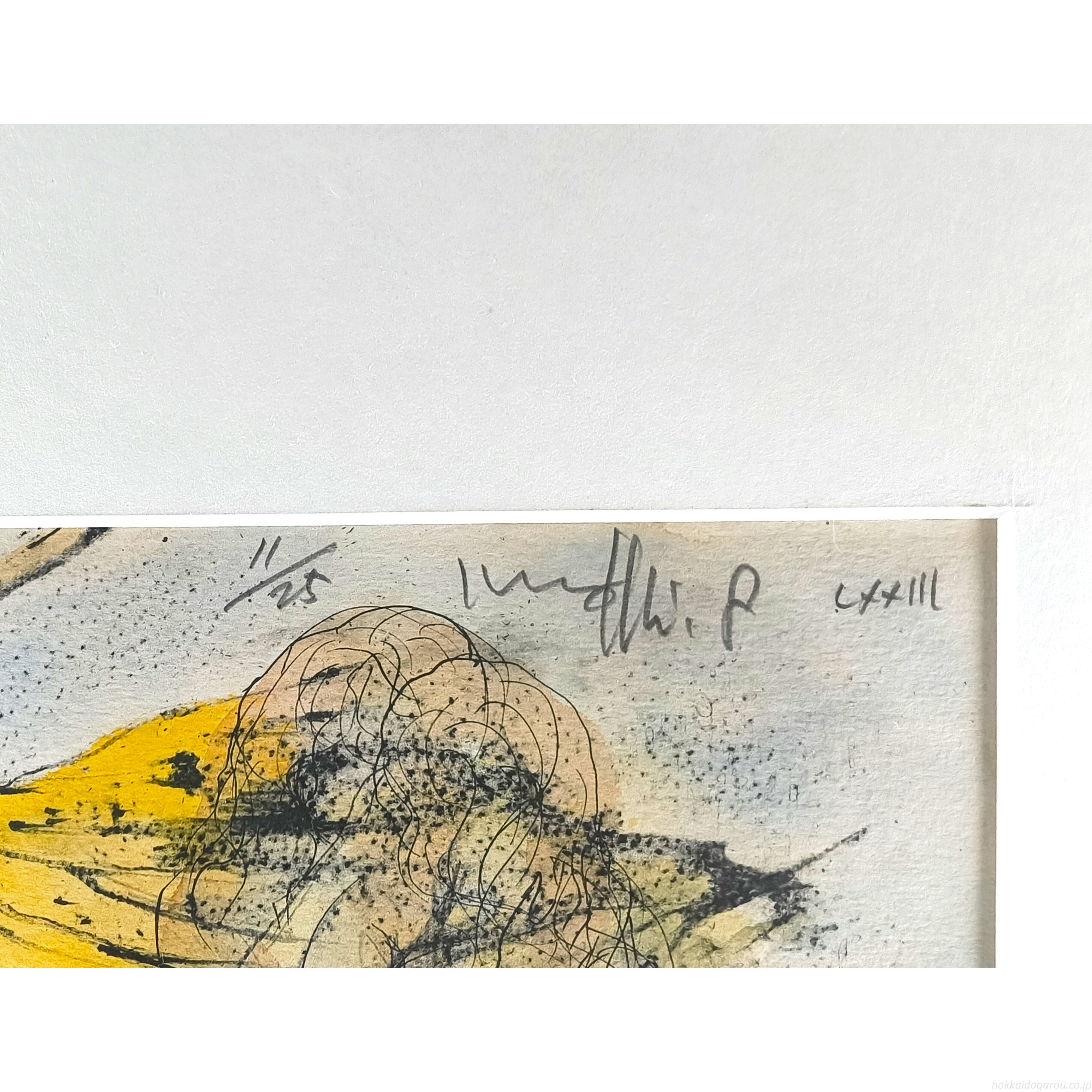 古沢岩美 『枯れ葉と裸婦』 リトグラフ - 北海道画廊