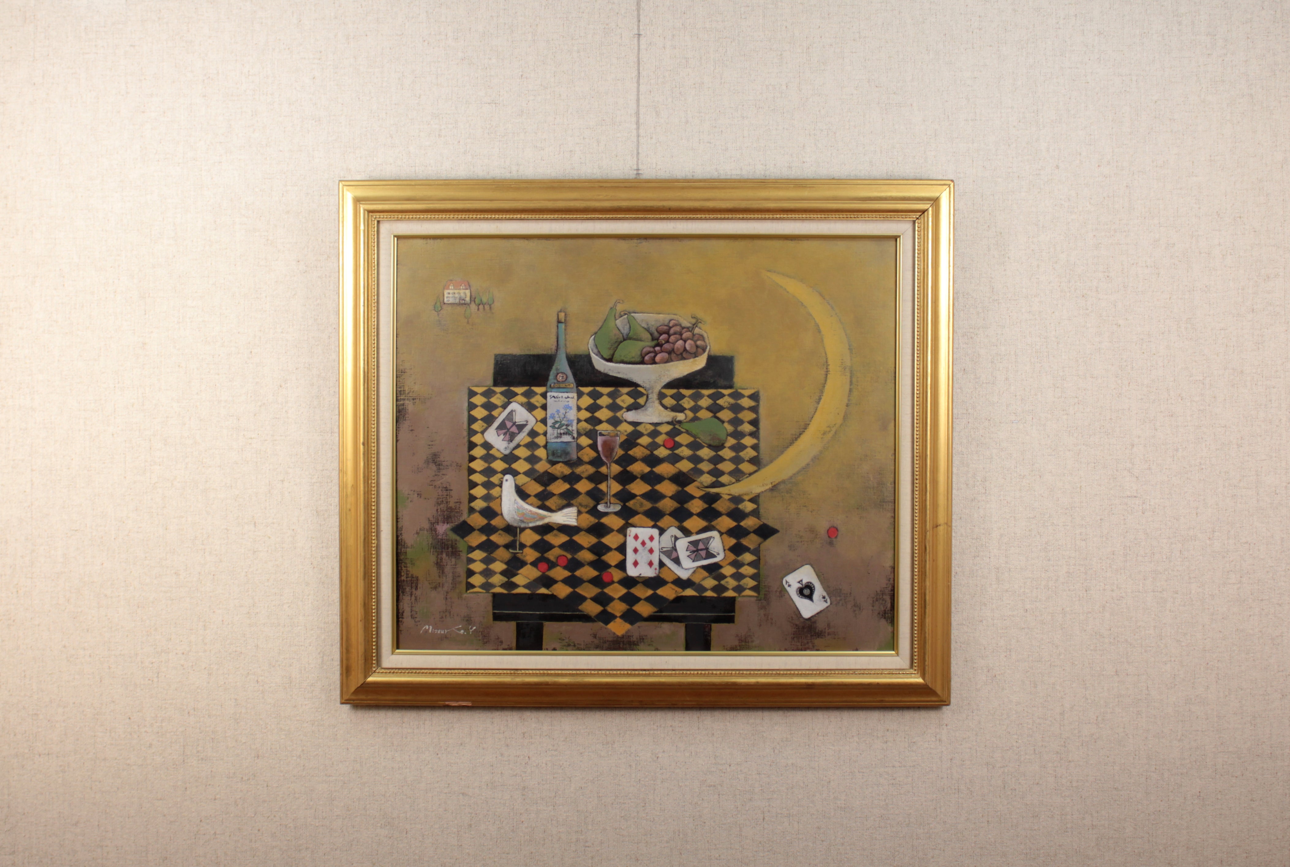 吉井光子 『月夜の出来事』 油彩画 - 北海道画廊