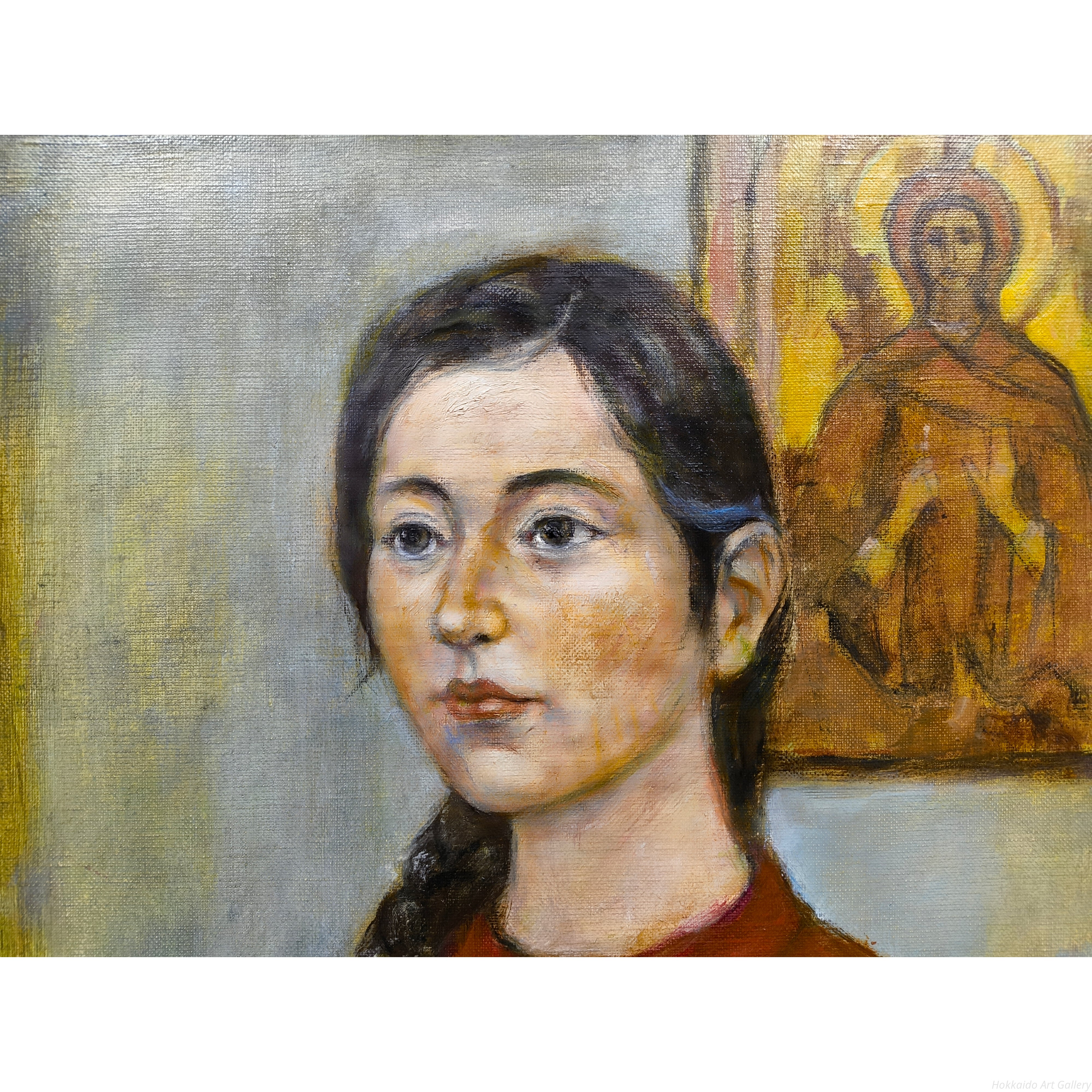 吉井忠/作 『若い女』 油彩 額装 人物画 - ichirinnobara ページ