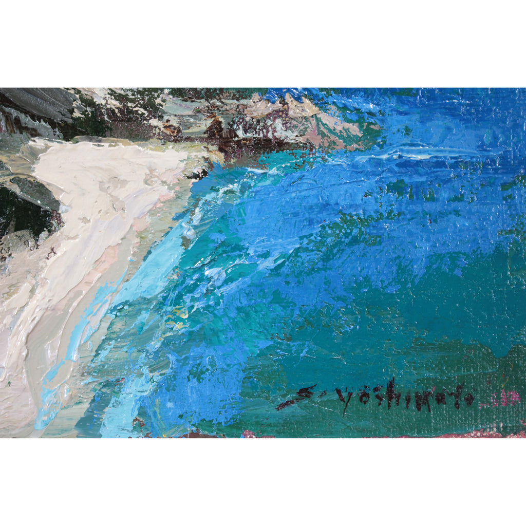 吉本哲 『アマルフィへ続く断崖』 油彩画 - 北海道画廊