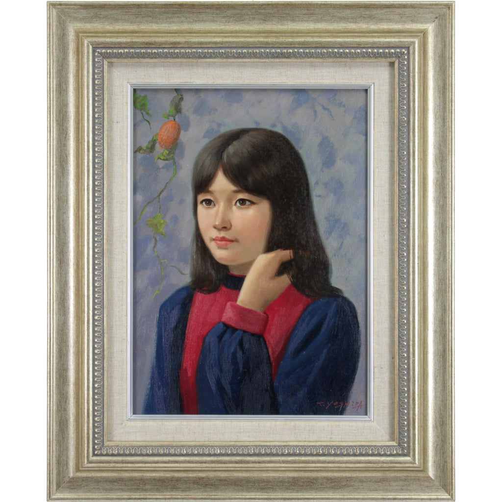 絵画　油彩画　少女　Keith 「微笑み」 織田 廣喜 作『油彩画 SM 少女』 ｜骨董品買取 緑和堂