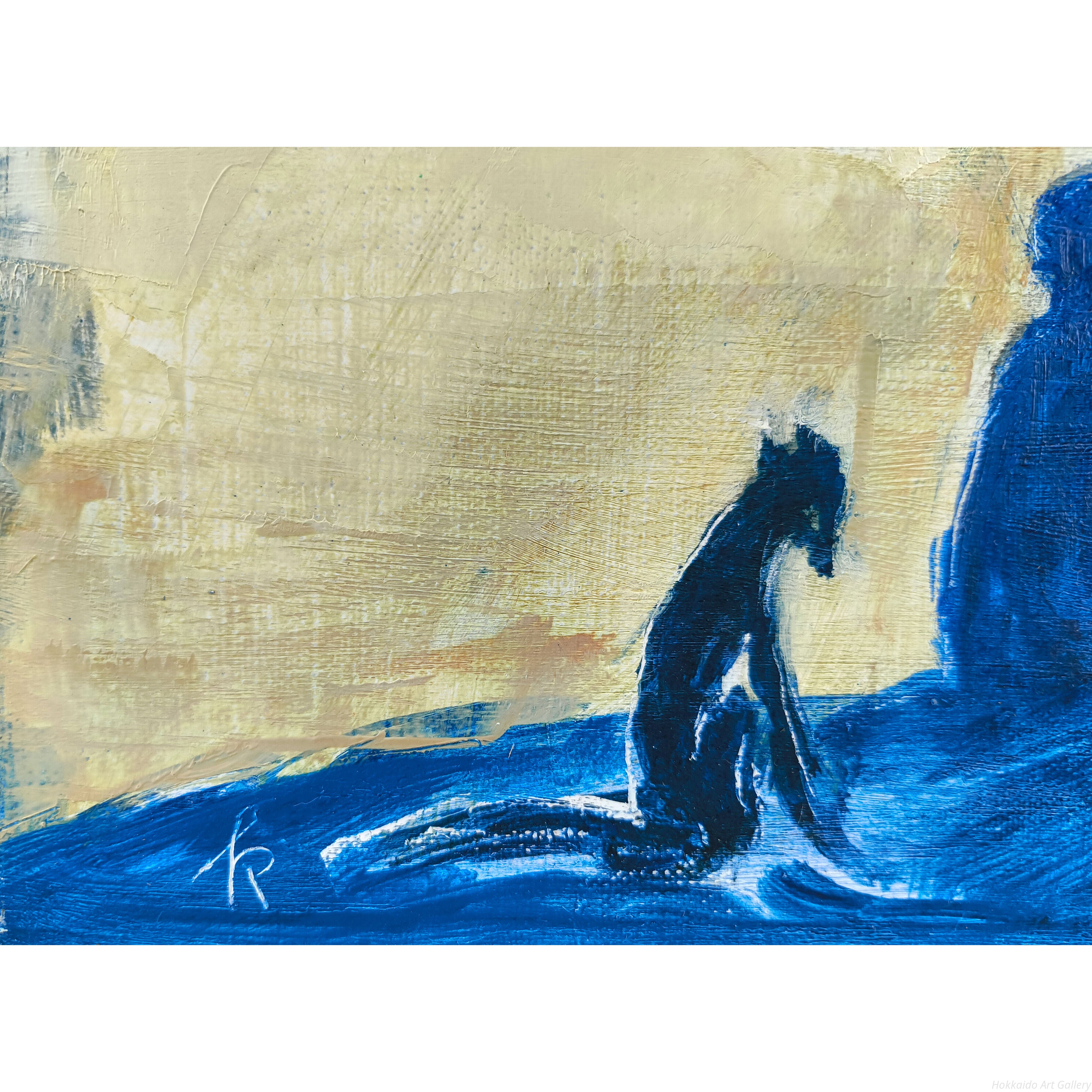 国松登 『氷上のけものたち』 油彩画 - 北海道画廊