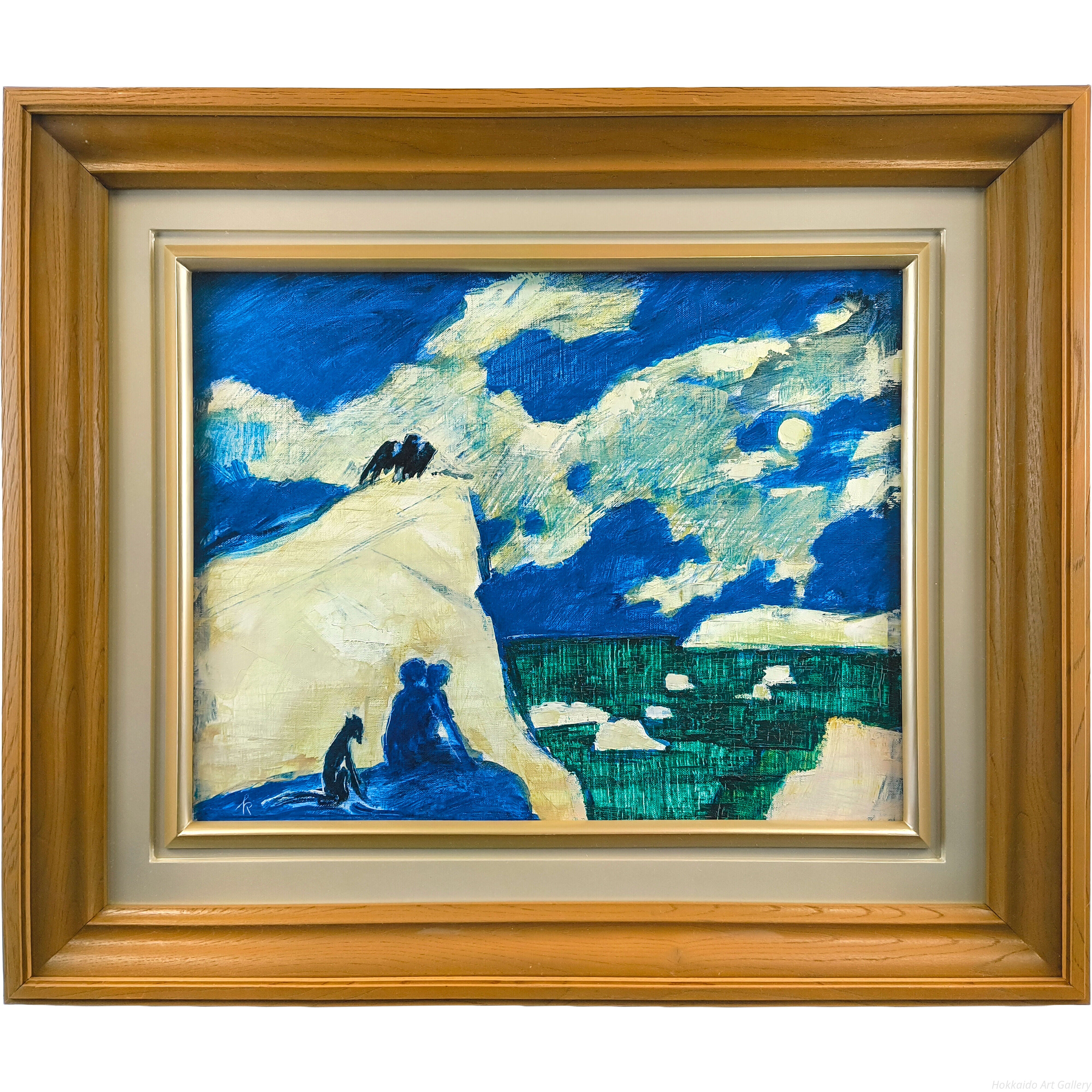 国松登 『氷上のけものたち』 油彩画 - 北海道画廊