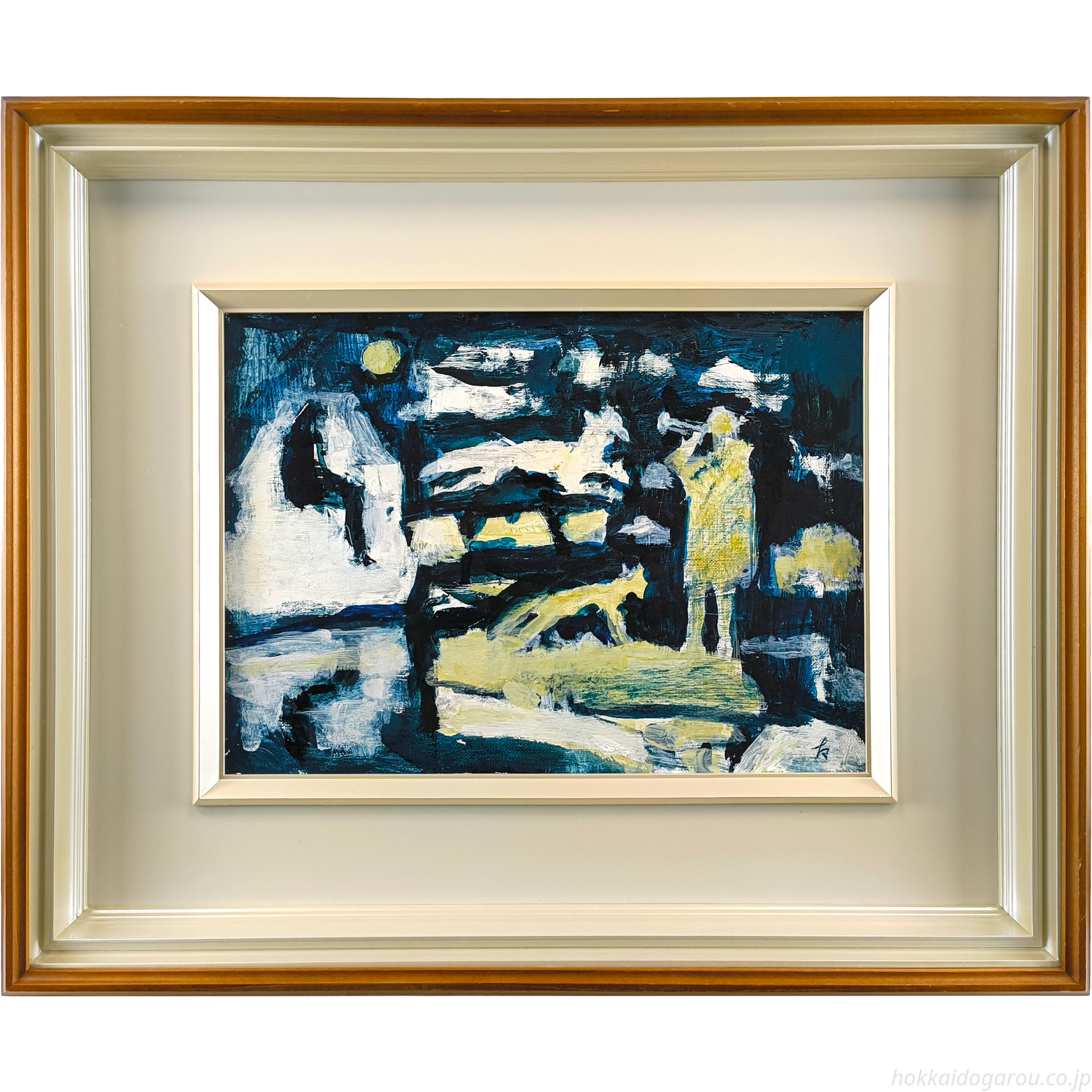 国松登 『氷上のひと』 油彩画 - 北海道画廊