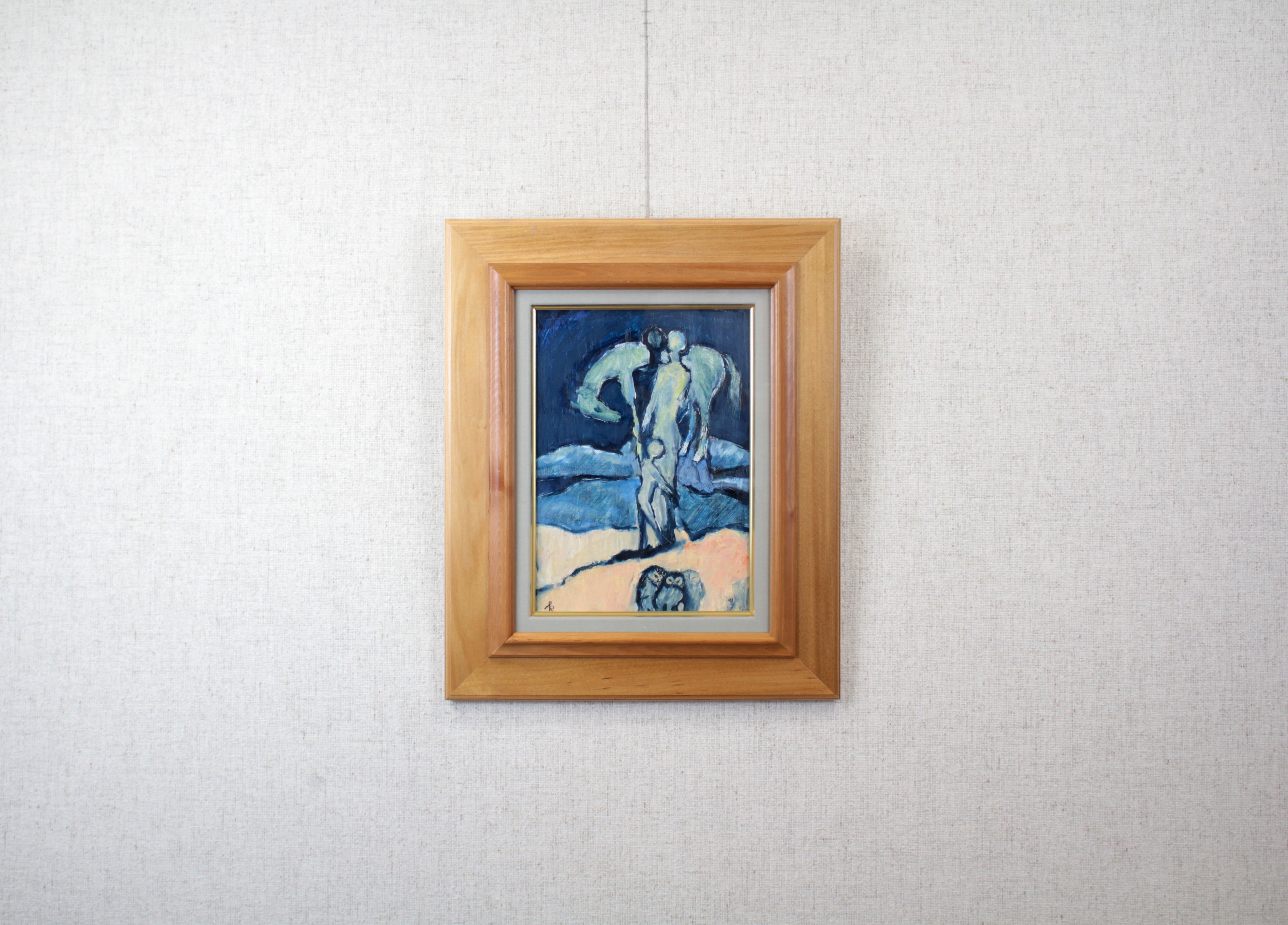 国松 登 『氷上のひと』 油彩画 - 北海道画廊
