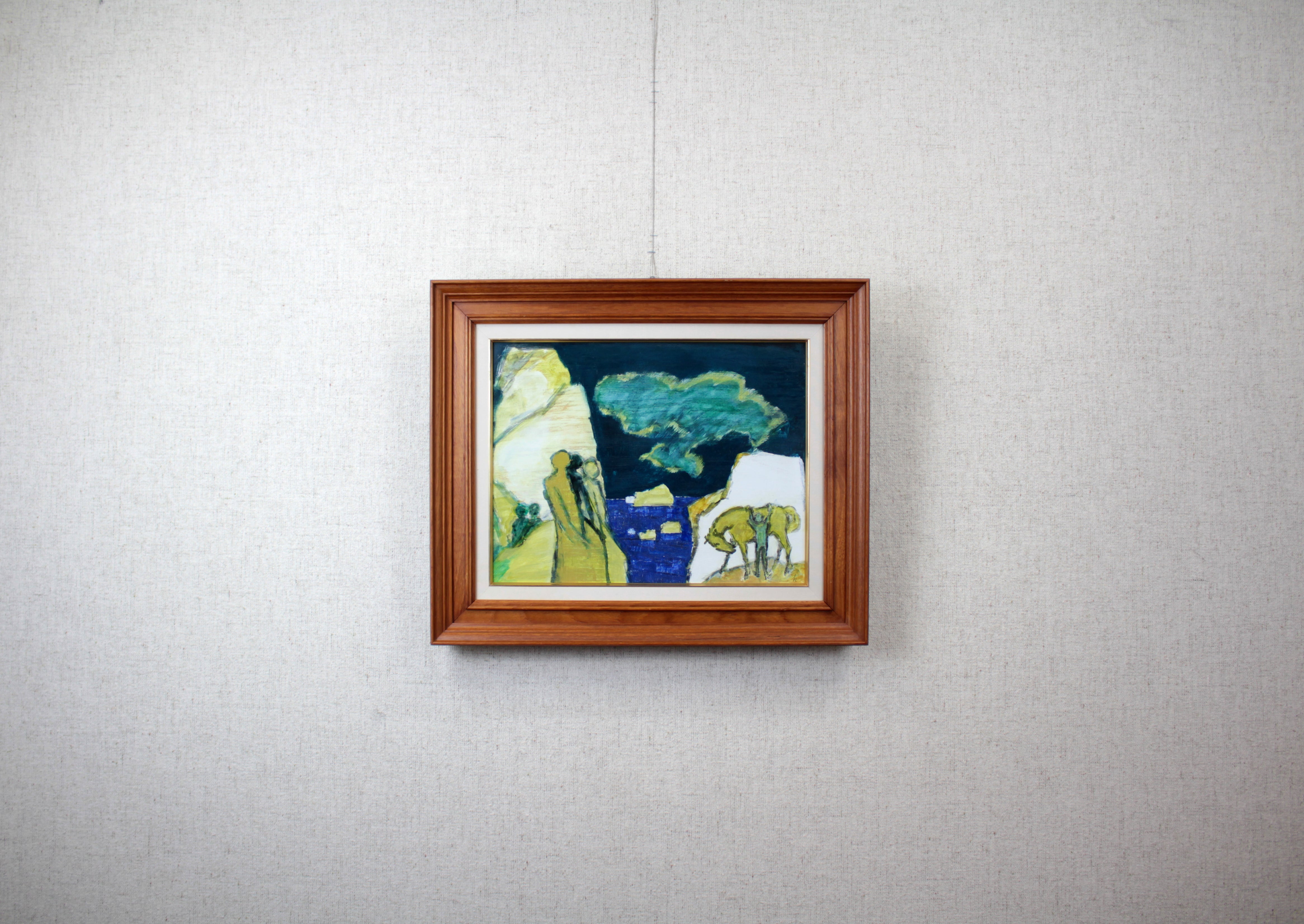 国松 登『氷上のひと』油彩画【真作保証】 絵画 - 北海道画廊 - 美術品