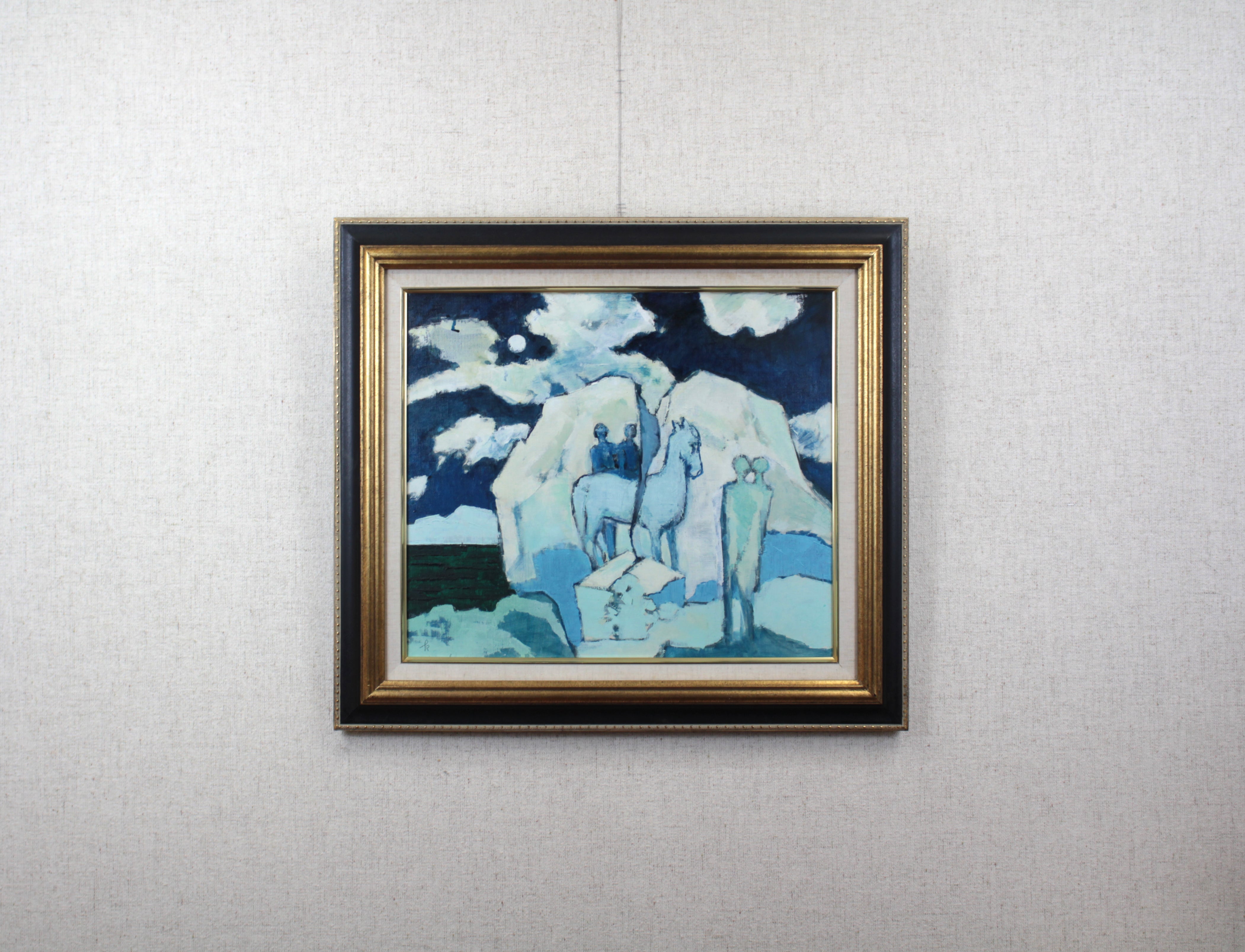 国松 登 『氷人』 油彩画 - 北海道画廊