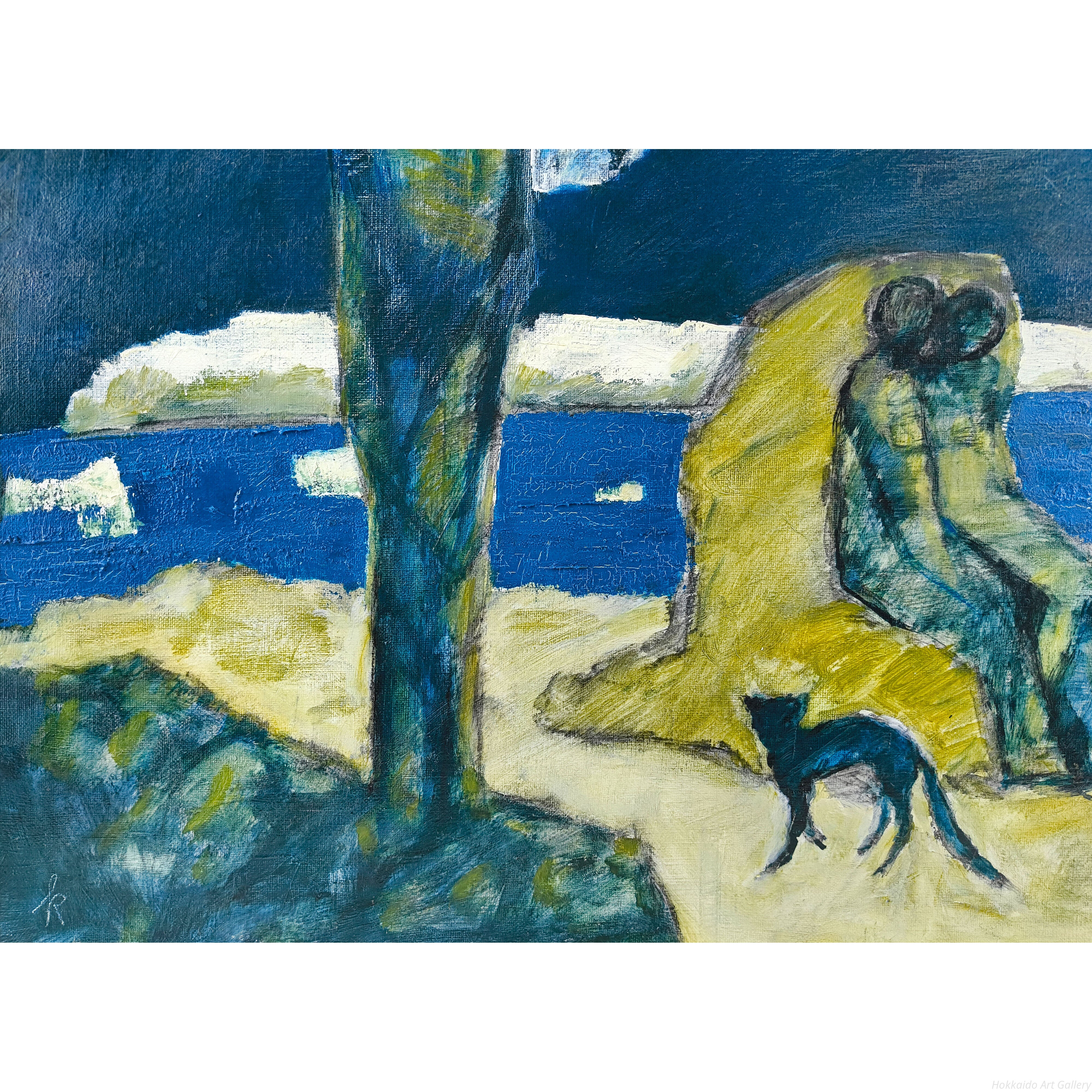 国松登 『氷人（B）』 油彩画 - 北海道画廊