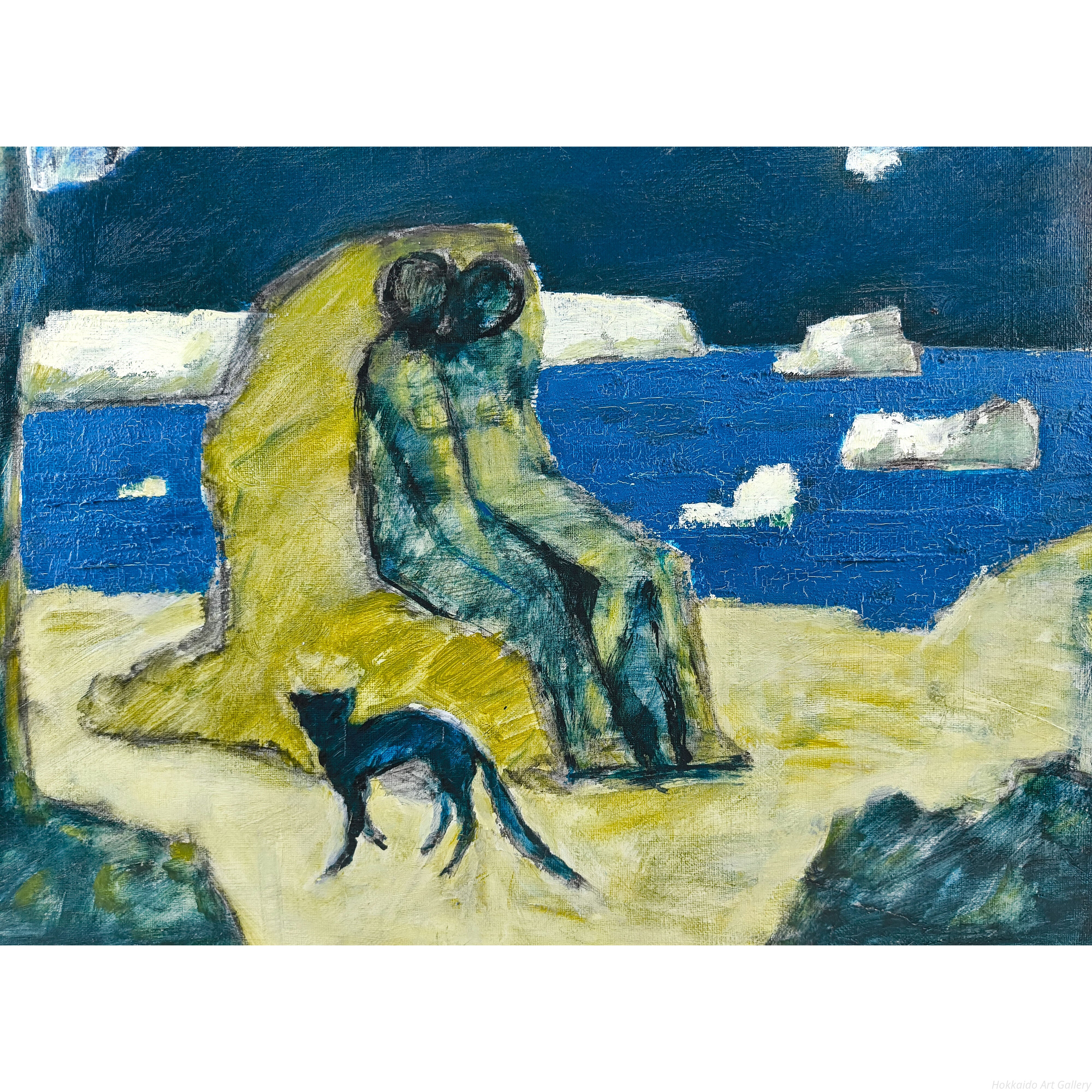 国松登 『氷人（B）』 油彩画 - 北海道画廊