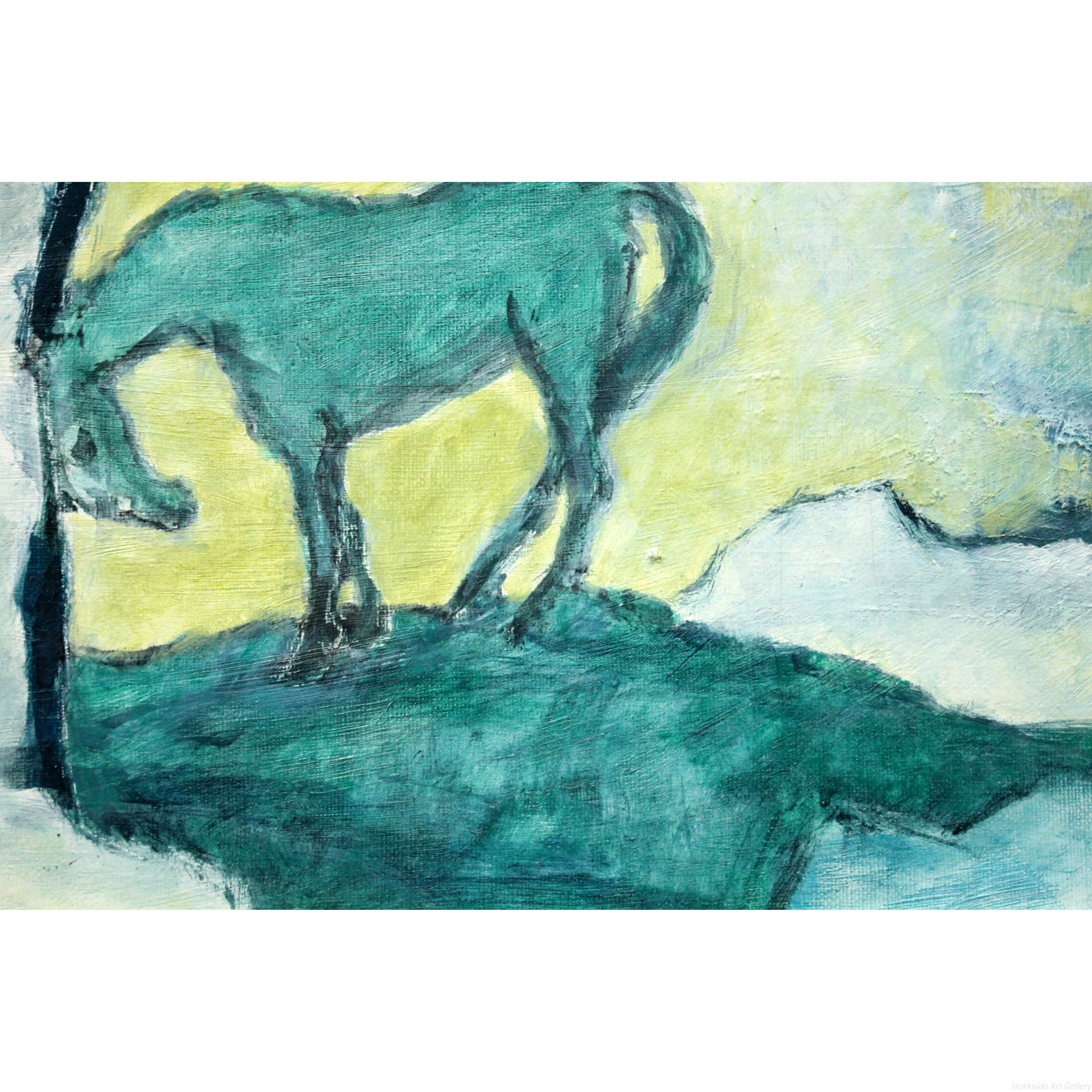 国松登 『氷人』 油彩画 - 北海道画廊