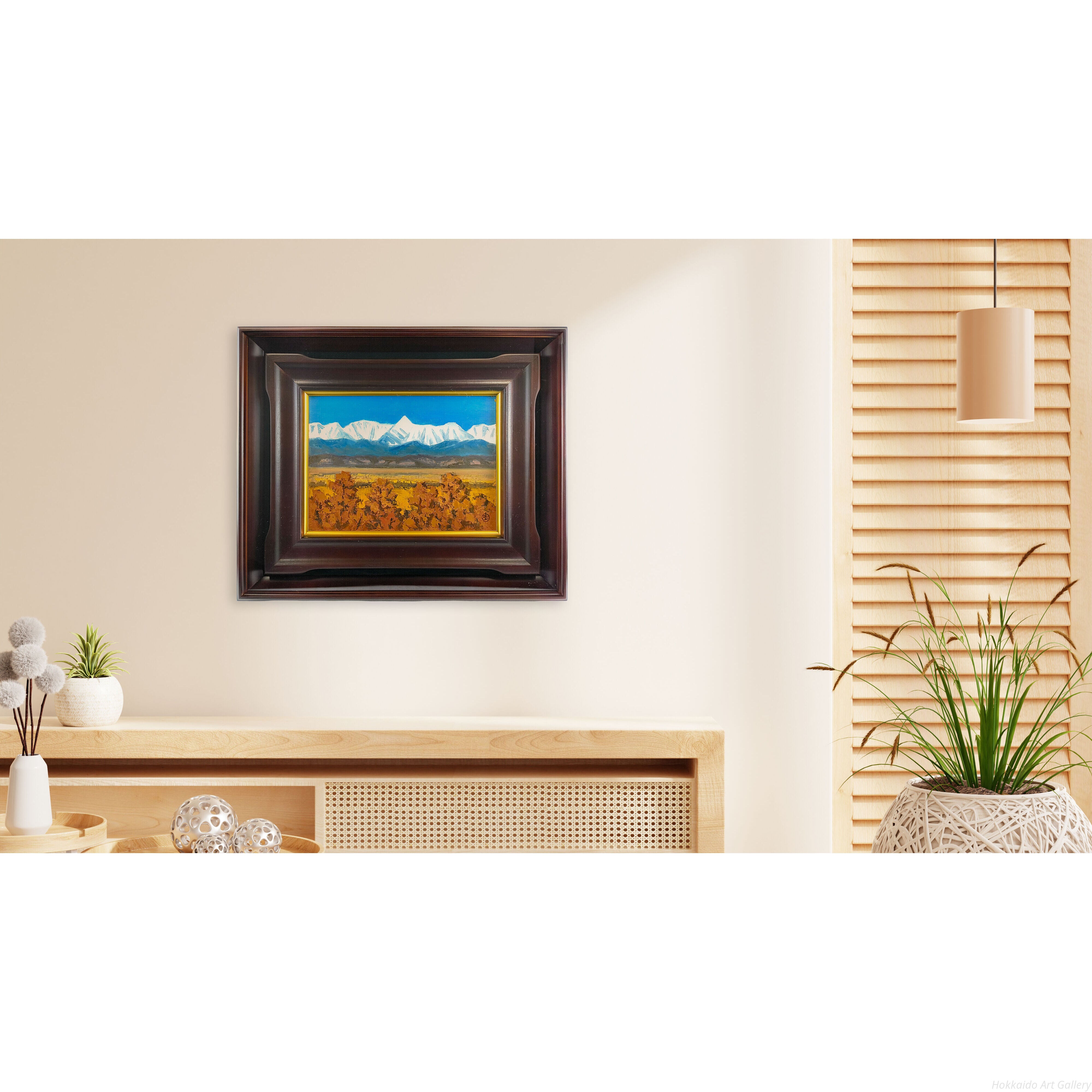 坂本直行 『初冬の楽古岳』 油彩画 - 北海道画廊