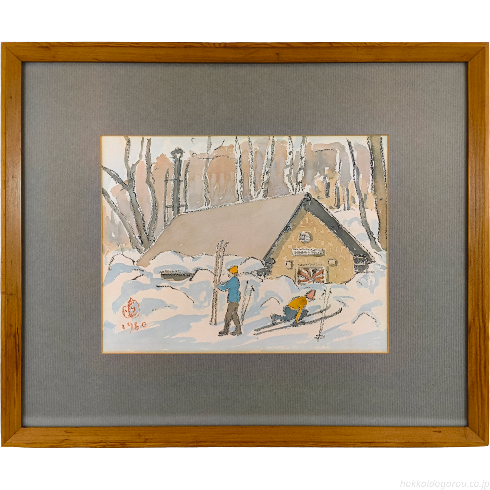 坂本直行 『風景』 水彩画 - 北海道画廊