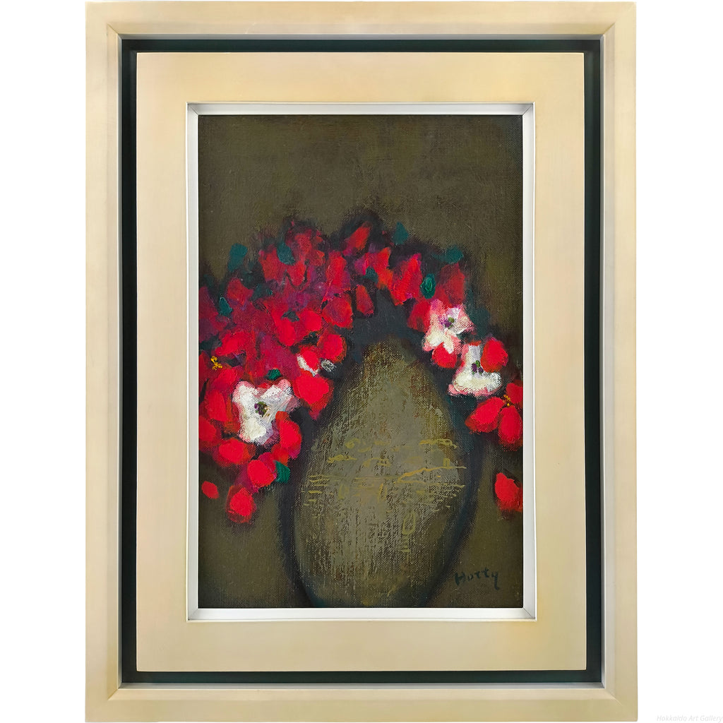 堀田高 『花（南仏カーニュにて）』 油彩画 - 北海道画廊