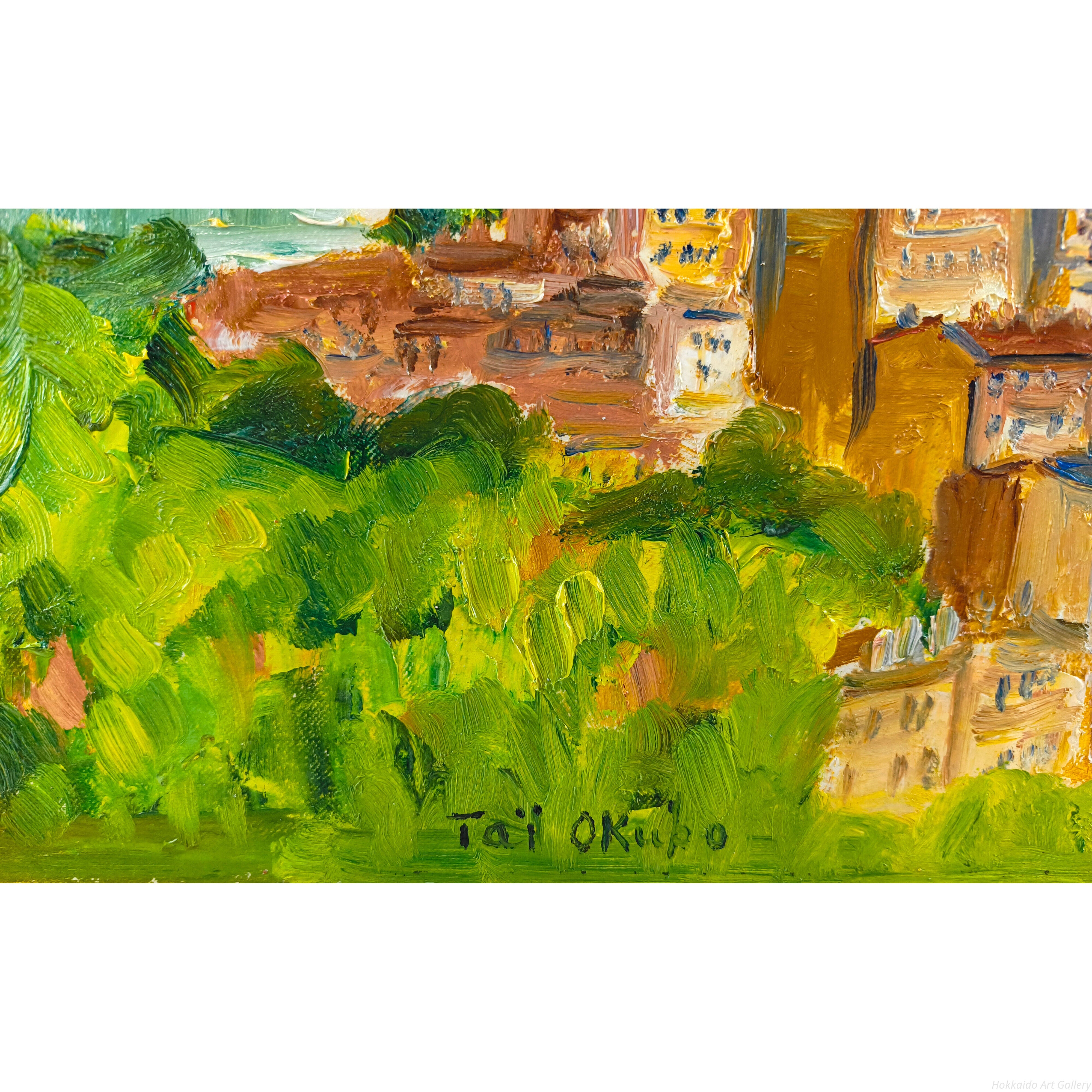 北海道画廊　風景画　油絵　油彩画　署名有　大型　F30号 園田郁夫 『風景』 油彩画 - 北海道画廊