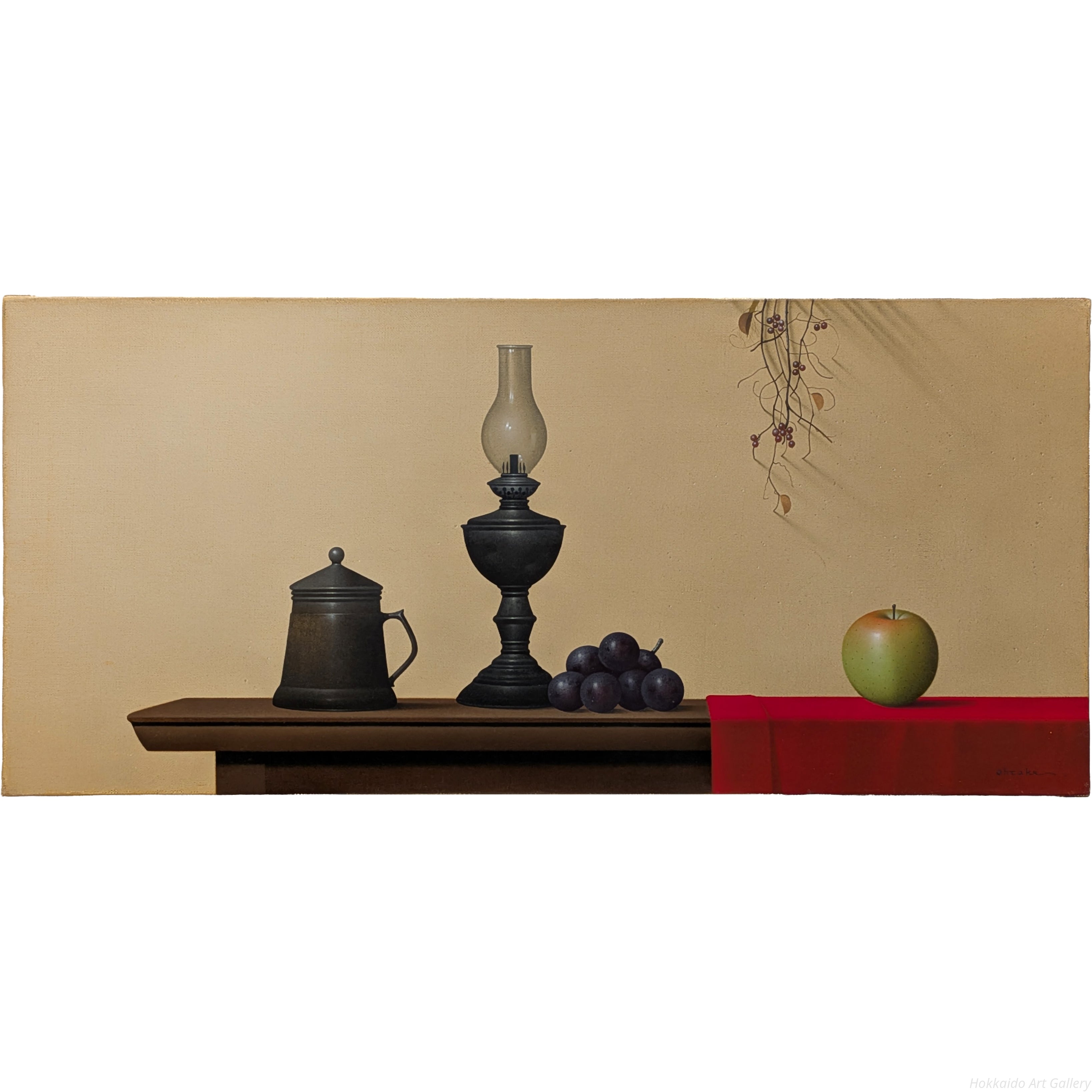 大竹山規 『卓上の静物』 油彩画 - 北海道画廊