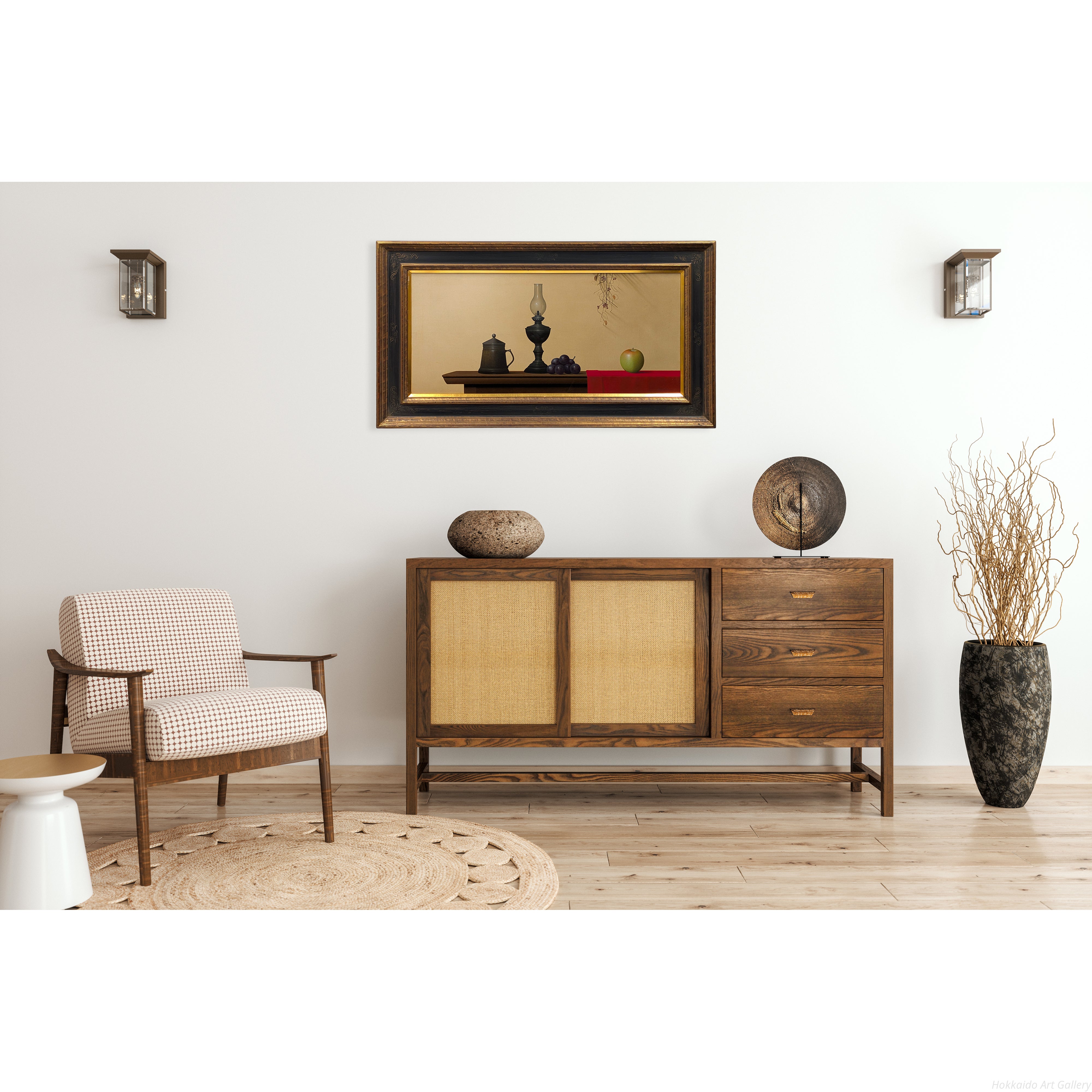 大竹山規 『卓上の静物』 油彩画 - 北海道画廊