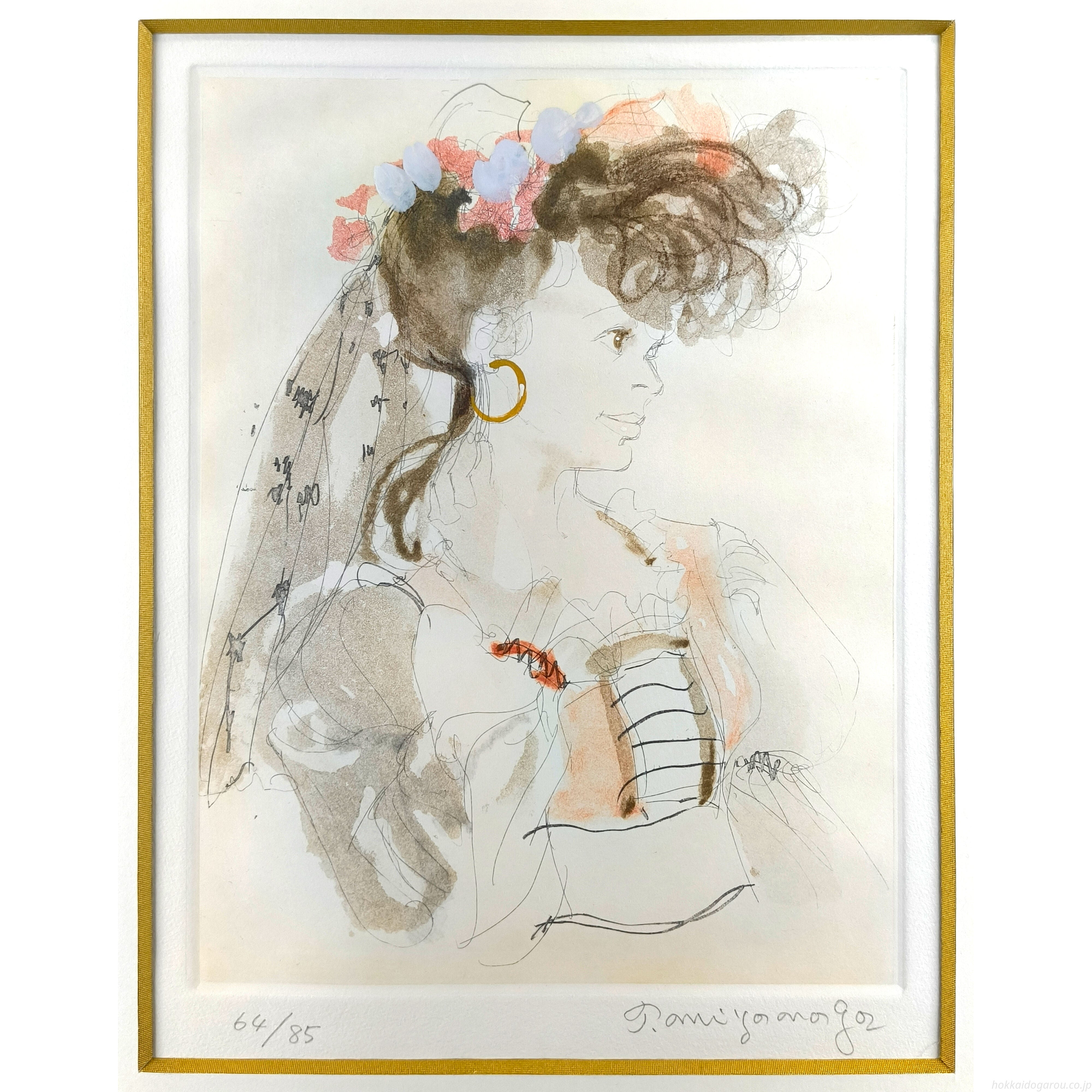 宮永岳彦 『婦人像』 銅版画 - 北海道画廊
