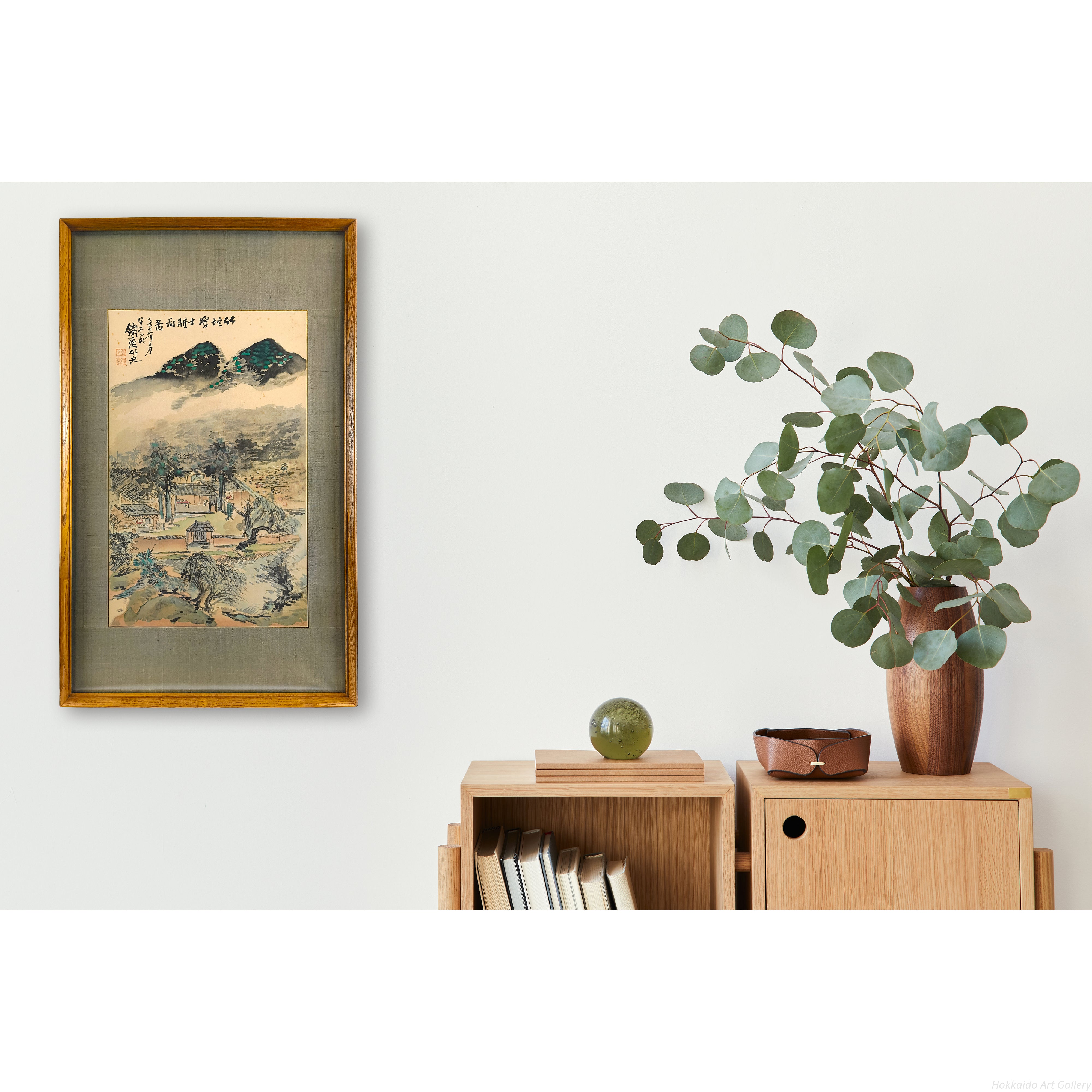 富岡鉄斎 『竹蛇学士耕雨図』 工芸画 - 北海道画廊