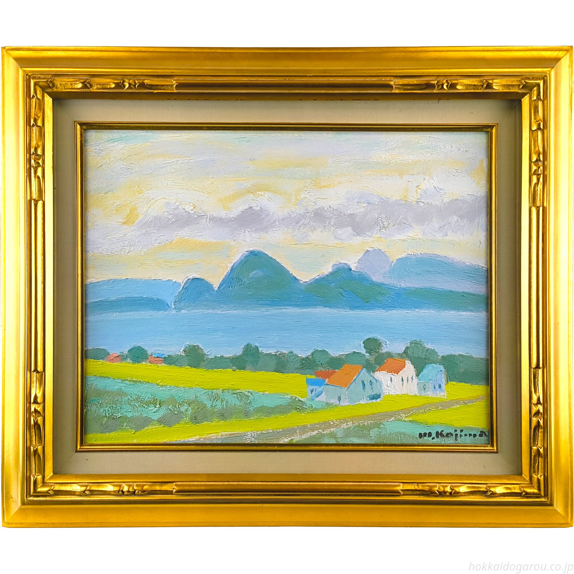 小島真佐吉 『湖畔の宿』 油彩画 - 北海道画廊 小島真佐吉 『湖畔の宿』 油彩画 - 北海道画廊
