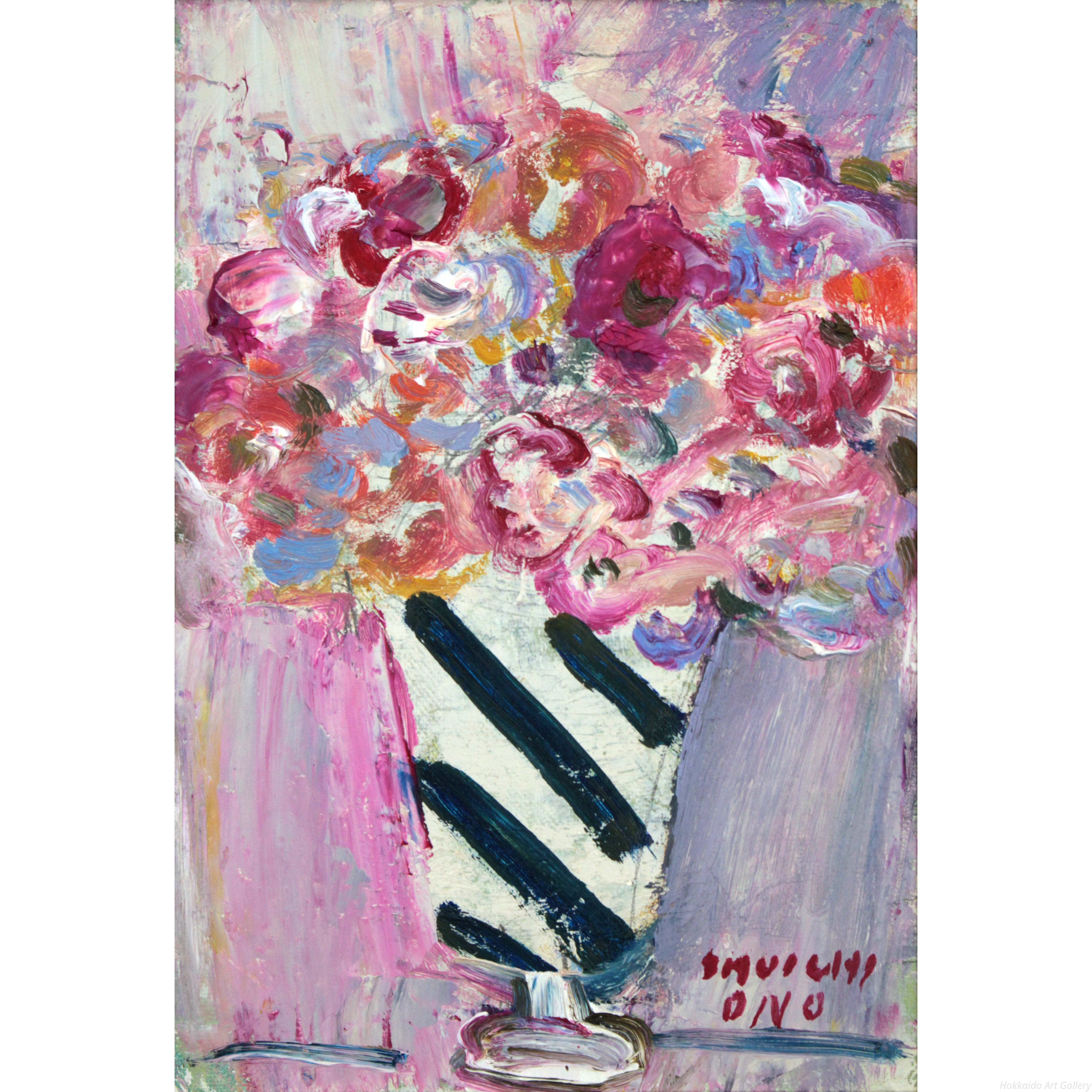 小野州一 『花』 油彩画 - 北海道画廊