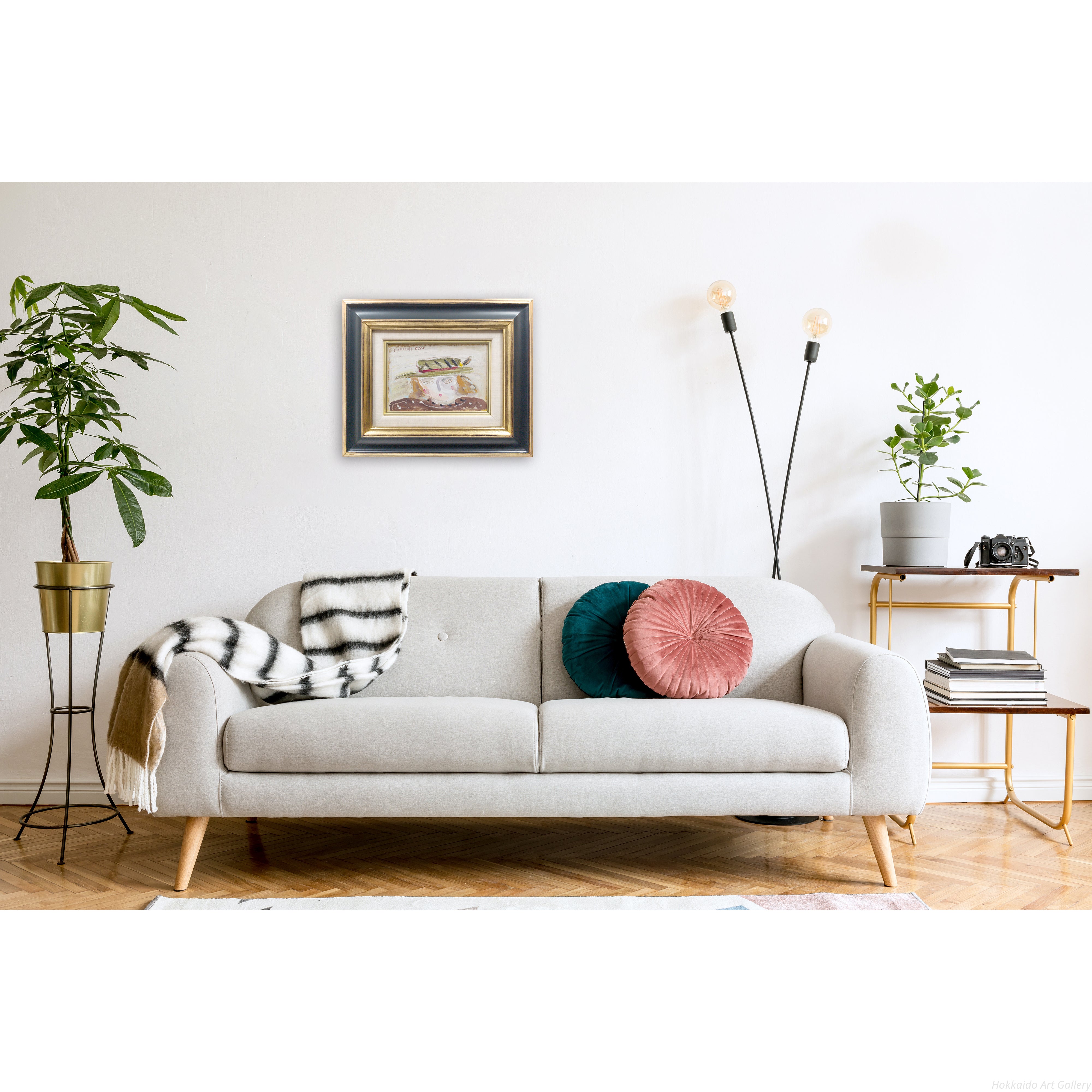 小野州一 『帽子の人形』 油彩画 - 北海道画廊