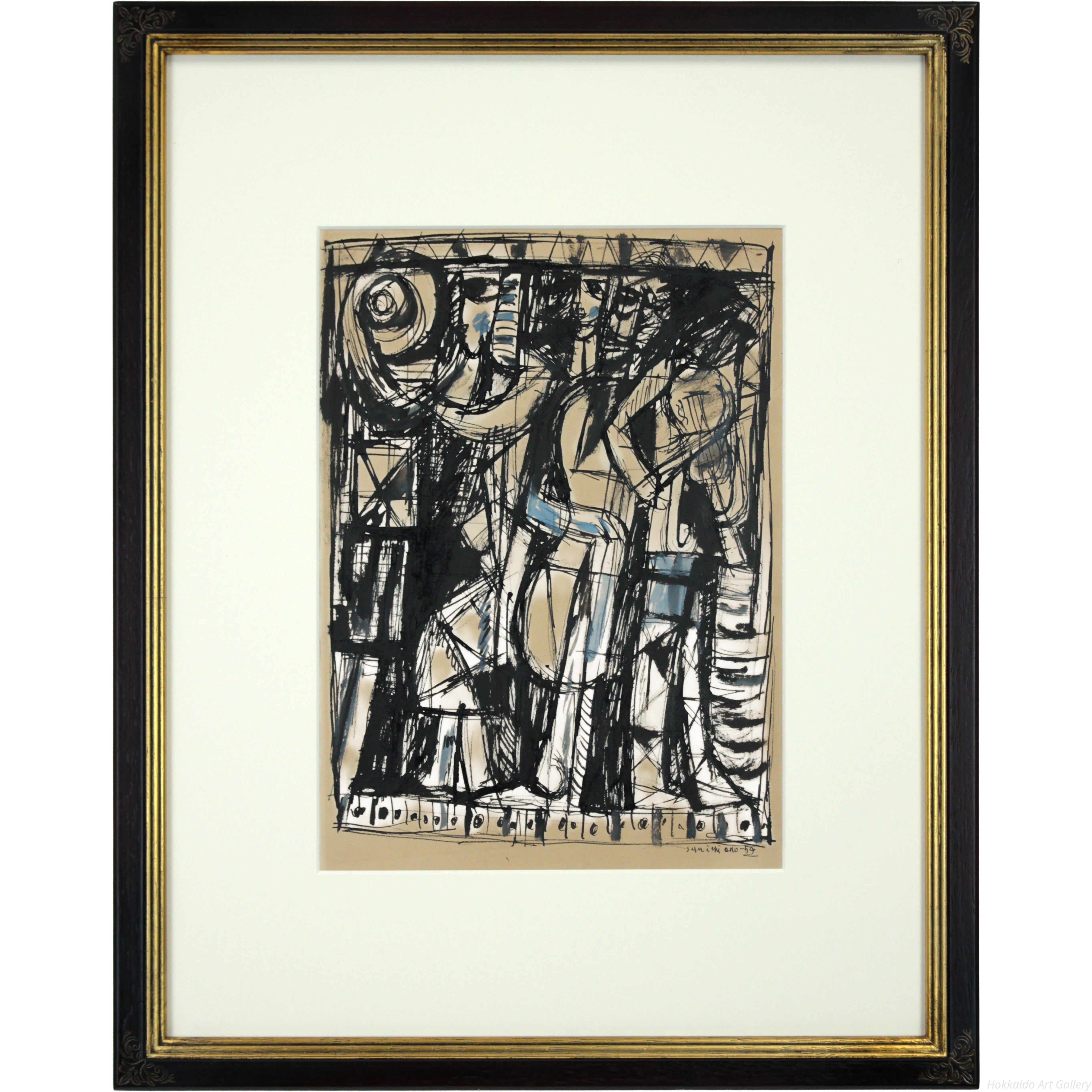 小野州一の絵 小野州一 『丘の風景』 油彩画 - 北海道画廊