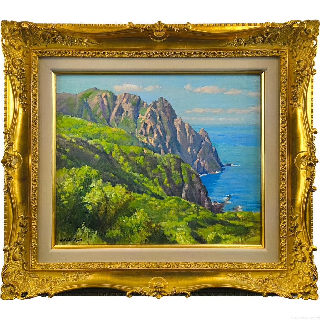 山岸正巳 『雷電刀掛岬』 油彩画 - 北海道画廊