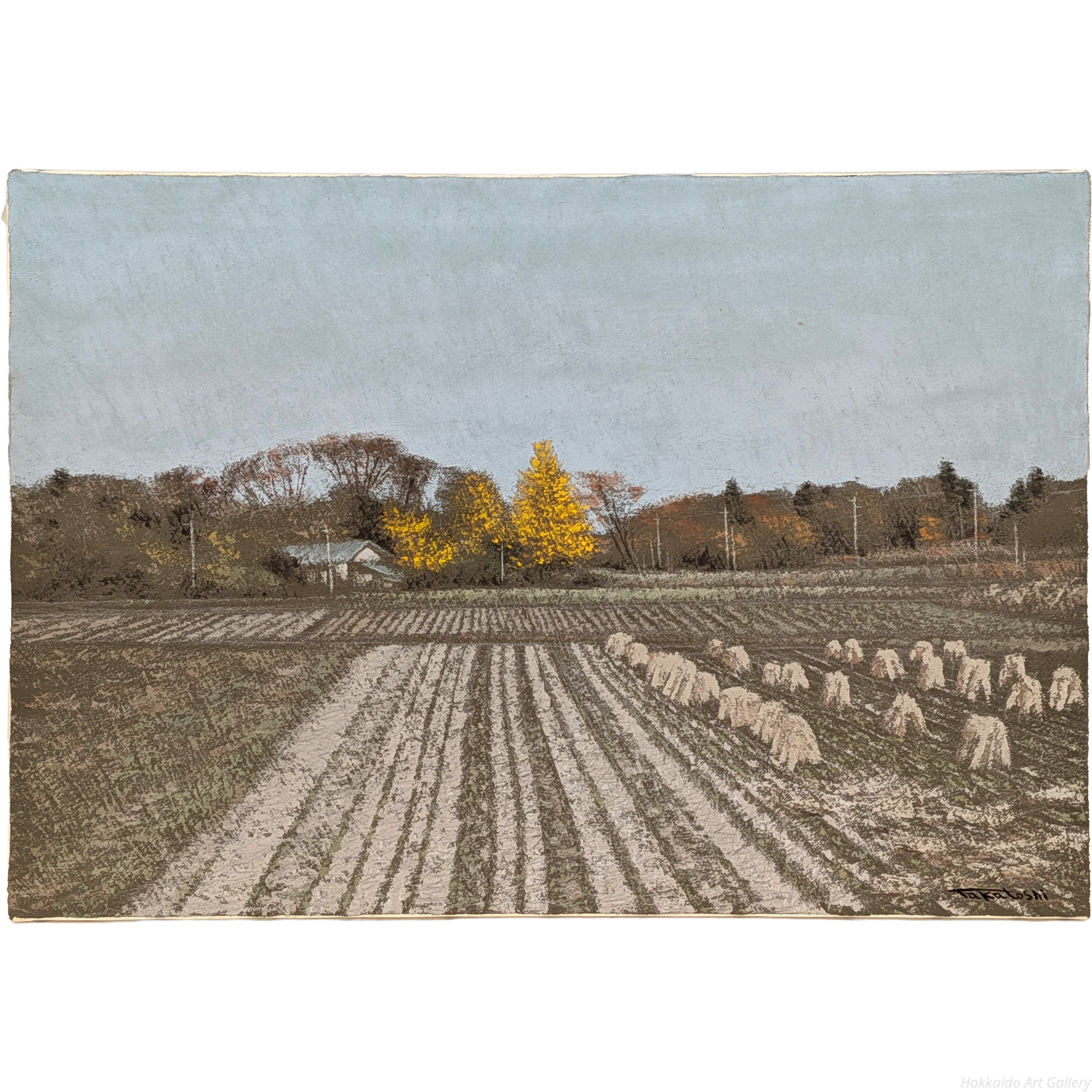 山崎貴稔 『秋晴』 油彩画 - 北海道画廊