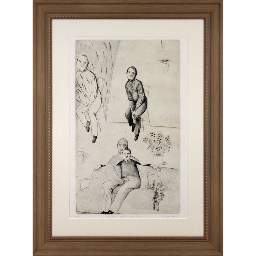 山本容子 『An Artist and his Dog - Mr.B』 銅版画 - 北海道画廊
